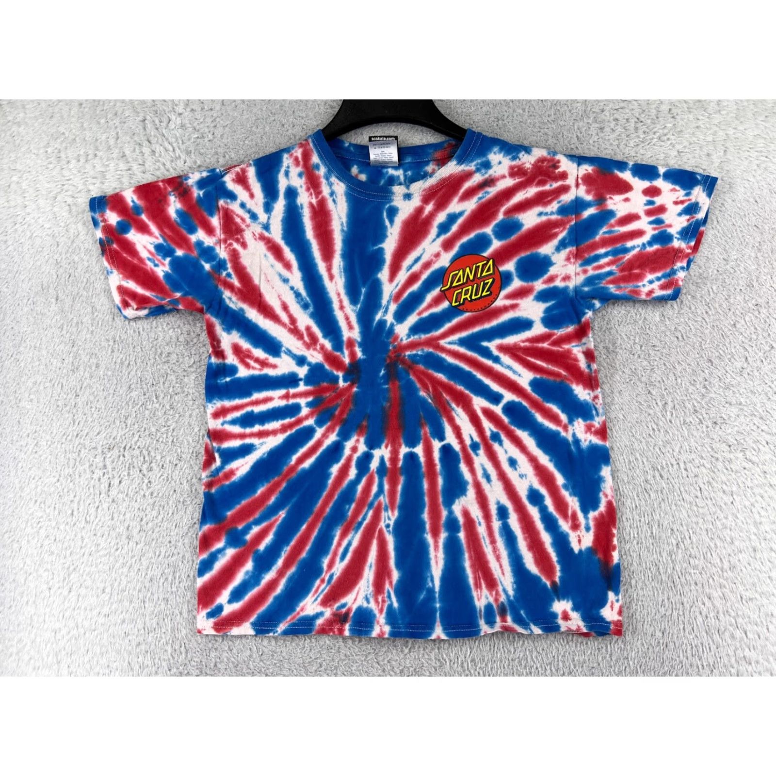 Vintage Santa Cruz Shirt Women Large Red White Blue Tie Dye USA Skate Skateboard Crew Shirt Women M Red Santa Cruz Tie Dye USA Skateboard Crew Size M / US 6-8 / IT 42-44 - 2 Thumbnail