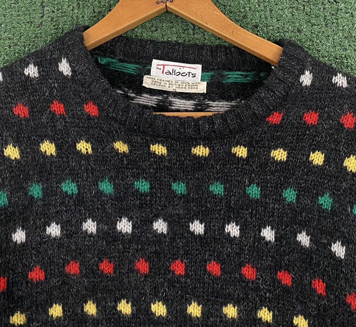 Talbots Vintage 90’s Talbots Polka Dot Pattern 100% Wool Sweater Sm. Size S / US 4 / IT 40 - 2 Thumbnail