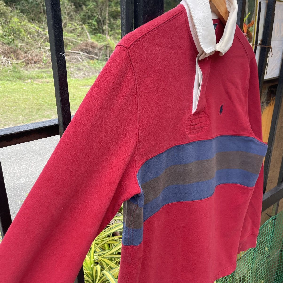 Polo Ralph Lauren 🔥Vintage Polo Ralph Lauren Tricolour Striped Rugby Shirts Size US M / EU 48-50 / 2 - 7 Thumbnail