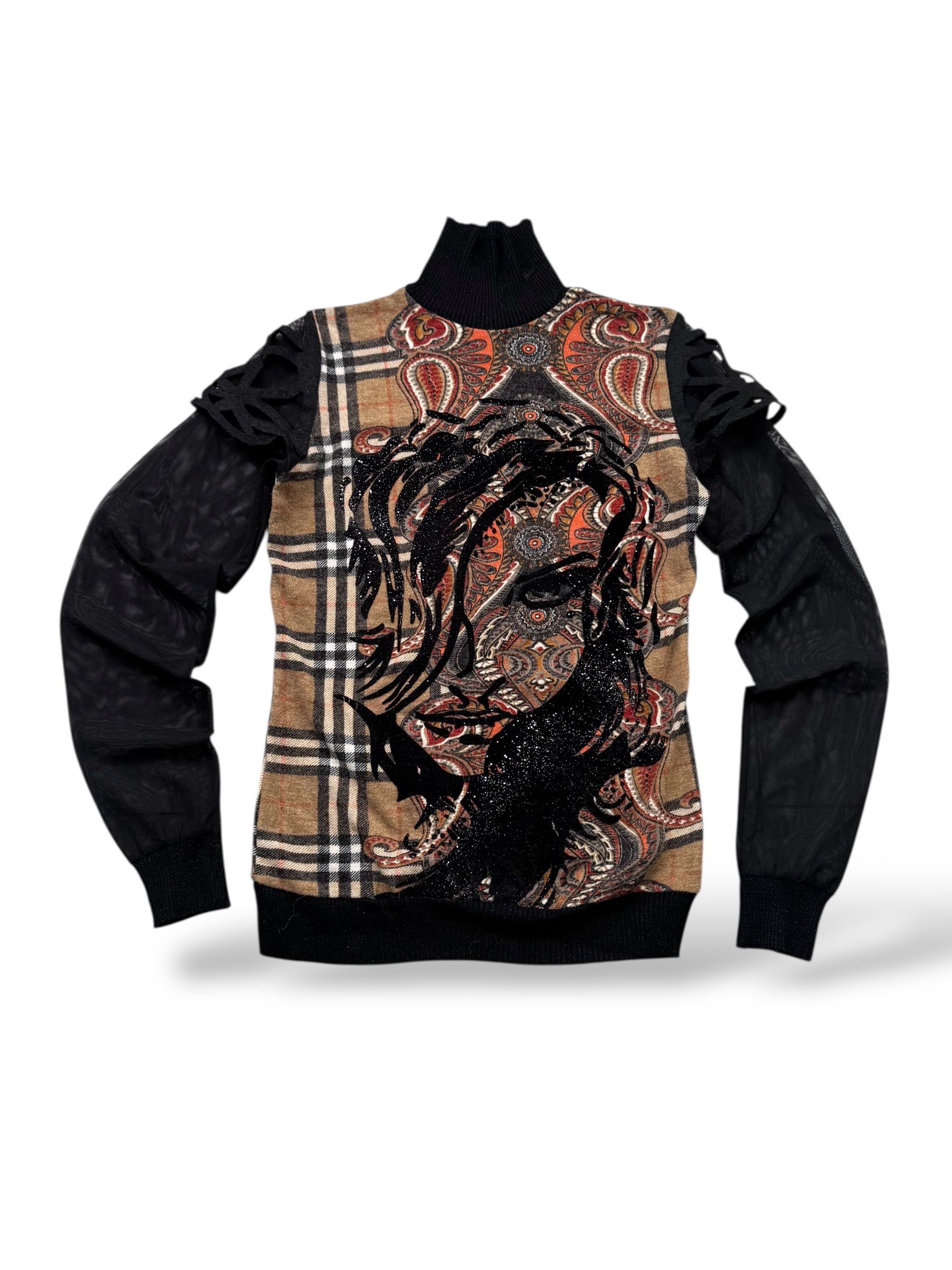 Japanese Brand Vintage Sweater With Mesh Sleeve W328(V9) Size S / US 4 / IT 40 - 1 Thumbnail