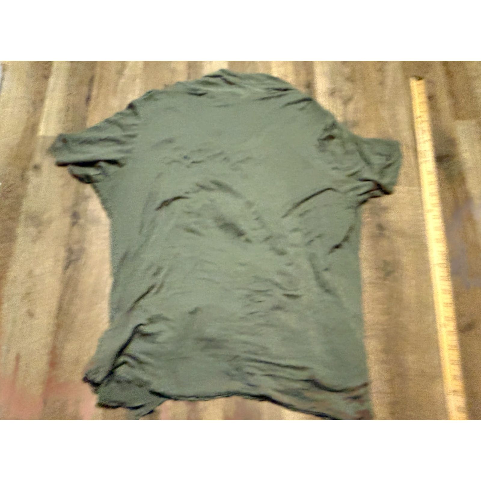 CLOSED Closet Front of Closet Shirt Women's 2X Green White Built in Tank Top Ruffle Sleeve Size XXL / US 16-18 / IT 52-54 - 2 Thumbnail