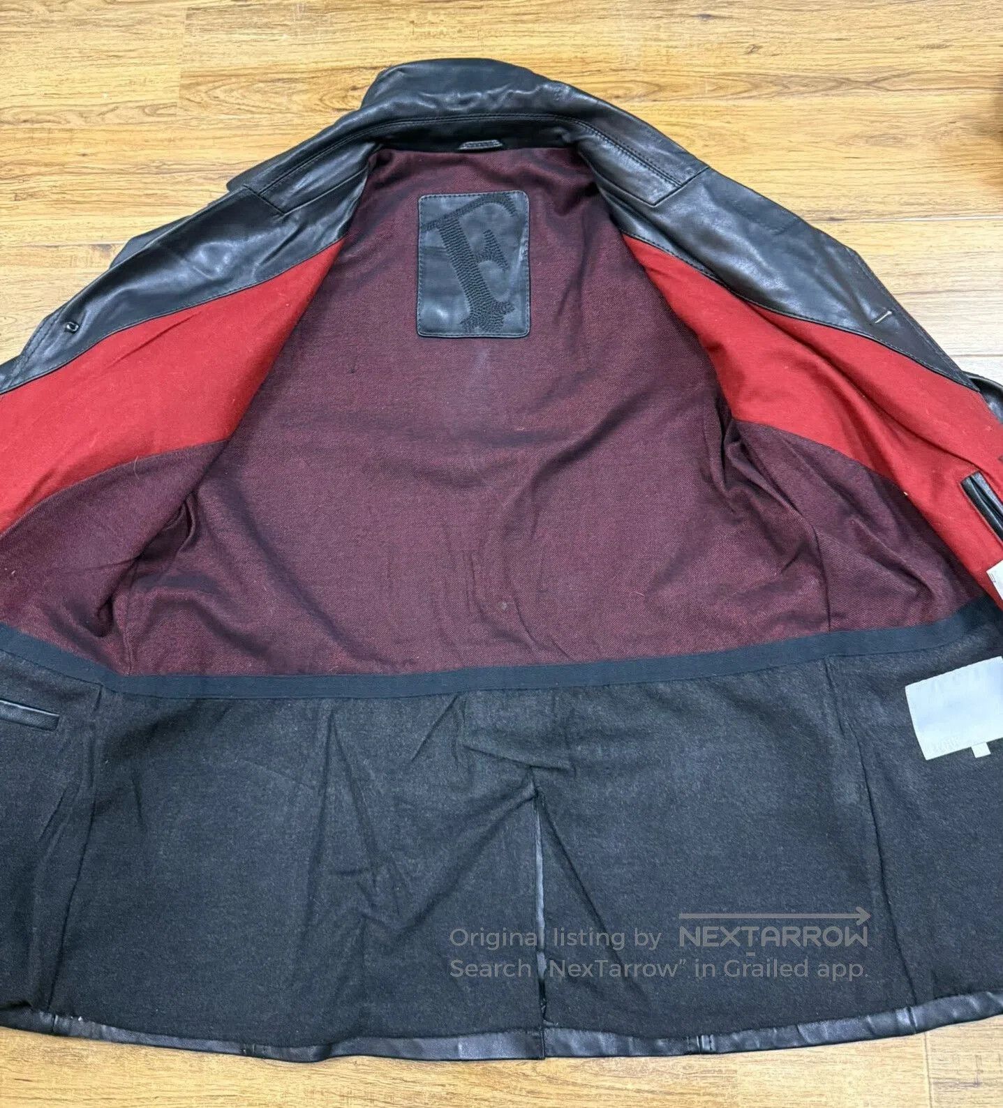 Ferre Italian Leather Business Casual Jacket. Size US L / EU 52-54 / 3 - 3 Thumbnail