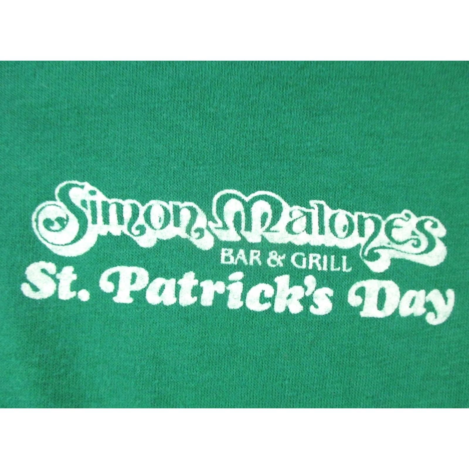 Vintage VINTAGE MALONE’S BAR T-Shirt 80s Irish Georgia St. Patrick's Day XS Green Mens 1970s-1990s irish single stitch Size US XS / EU 42 / 0 - 4 Thumbnail