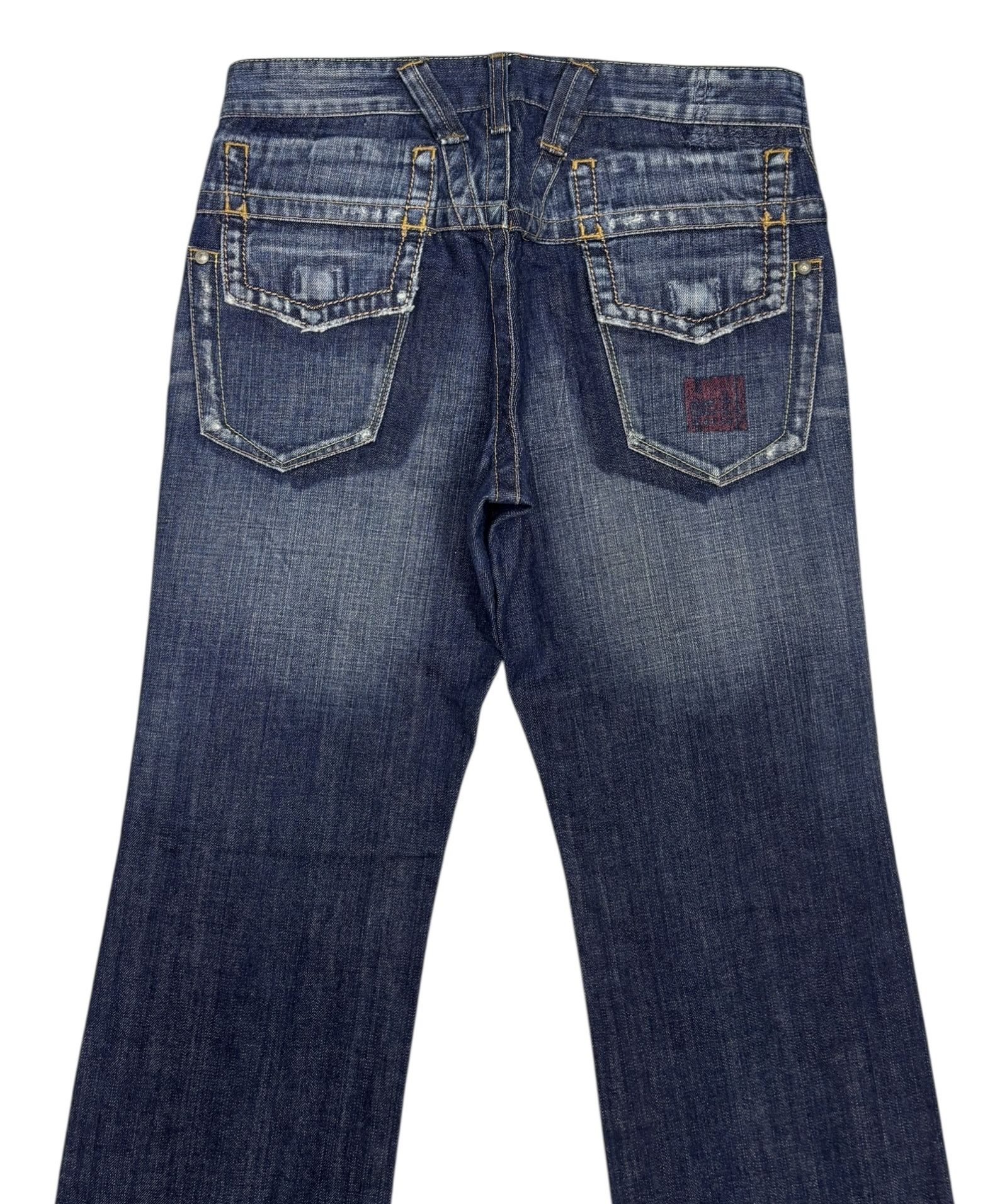 Marithe + Francois Girbaud MARITHE Francois GIRBAUD Straight Cut Distressed Denim Jean Size US 32 / EU 48 - 6 Thumbnail