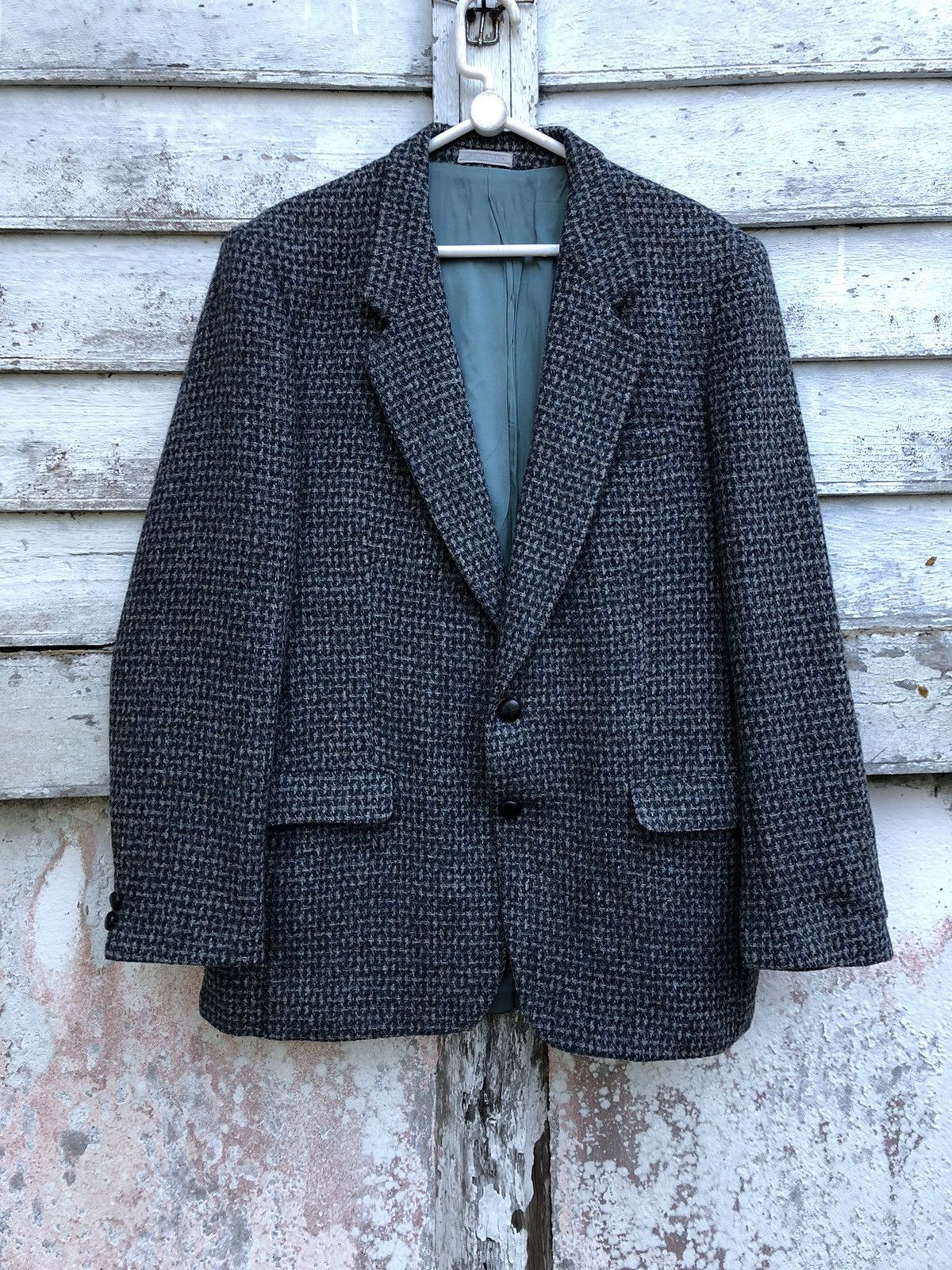 image of Vintage 90's Harris Tweed X H.m Leishman Tweed Blazer in Herringbone Tweed, Men's (Size 42R)