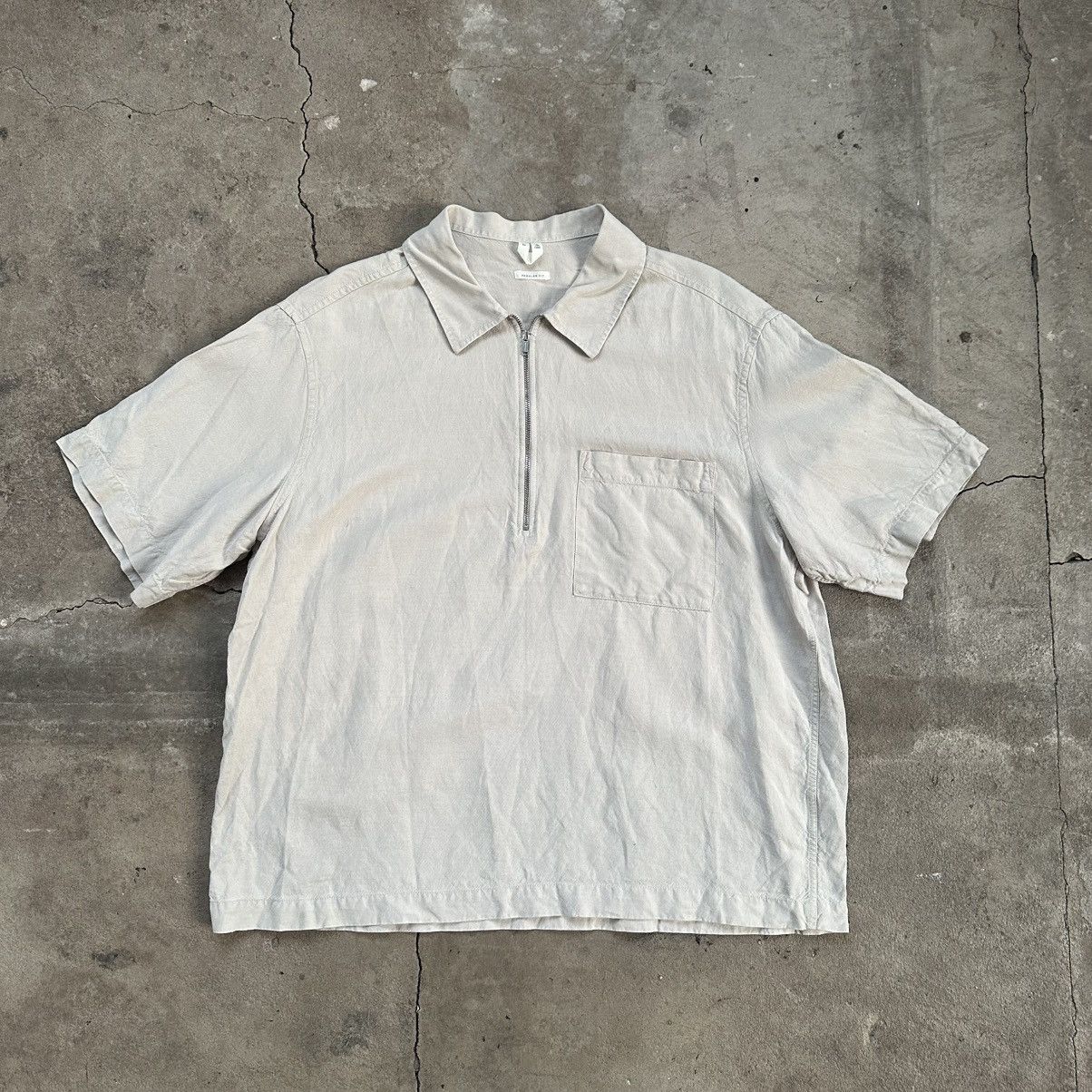 Arket Arket Cotton Linen and lyocell zip Shirt Size US L / EU 52-54 / 3 - 1 Thumbnail