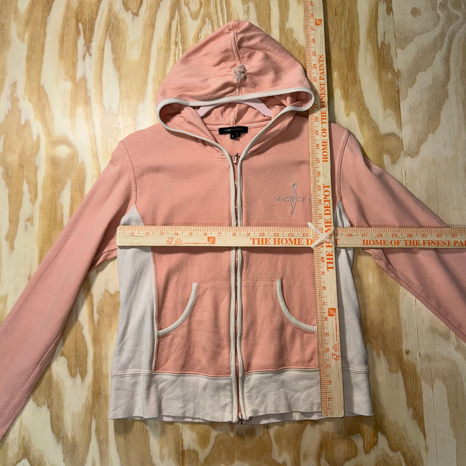 Bcbgmaxazria Vintage Y2K BCBG femme 2000s rhinestone bling zip up hoodie Size L / US 10 / IT 46 - 4 Thumbnail