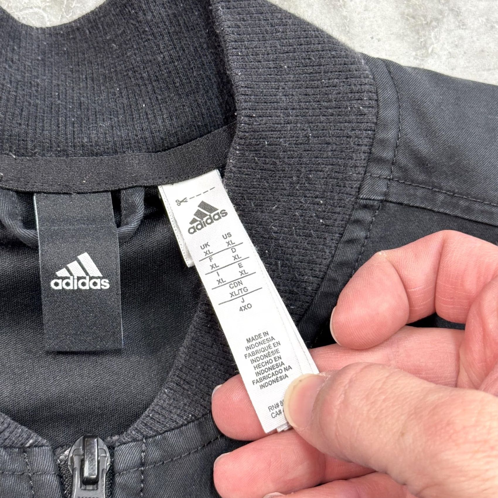 Adidas Adidas NFL Draft Class Jacket Mens XL Bomber Full Zip Sports Performance Cotton Canvas Black Zip Pockets Embroidered Logo Size US XL / EU 56 / 4 - 5 Thumbnail