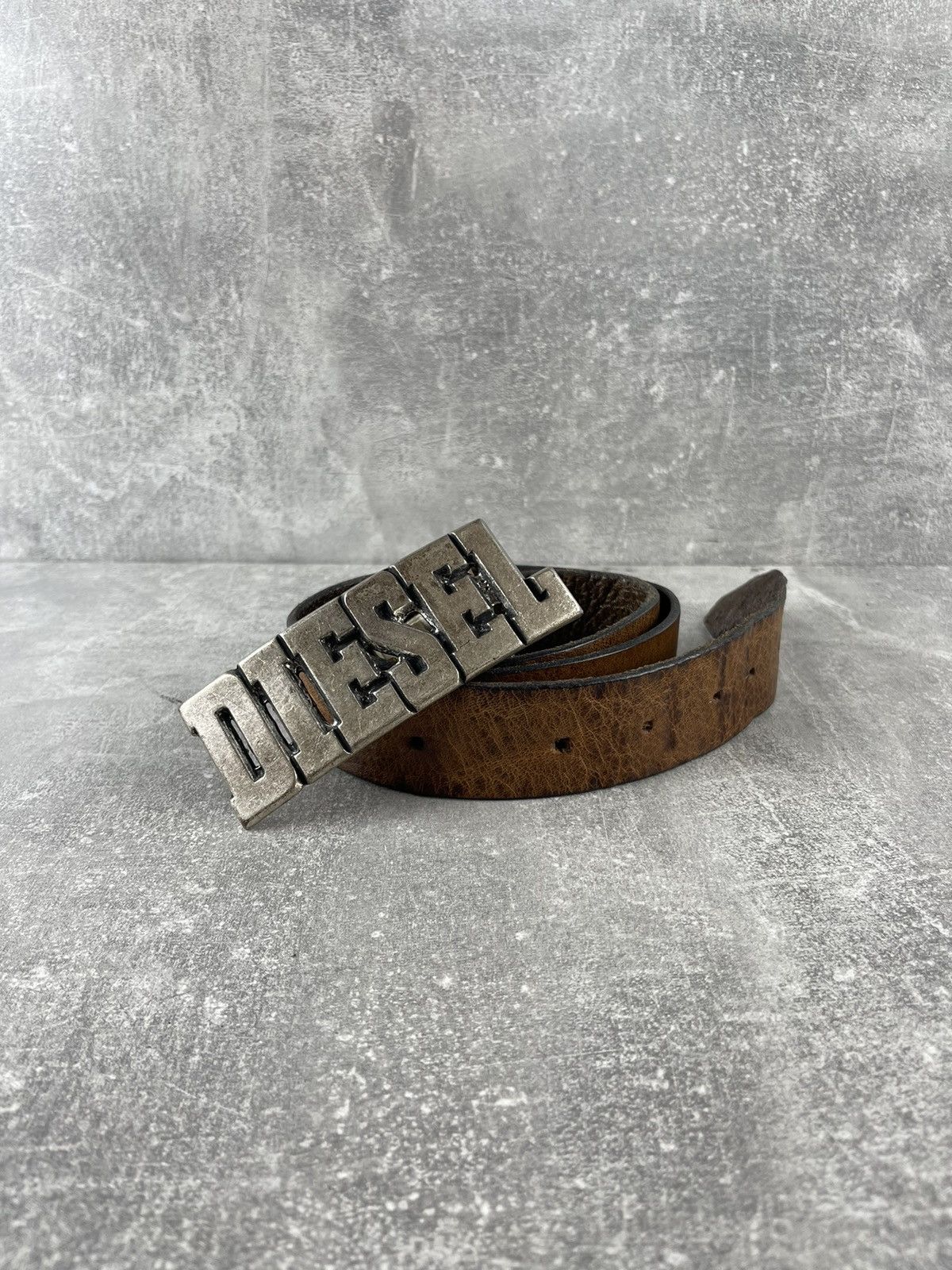 Diesel × Japanese Brand × Vintage Y2K Diesel Bandits Leather Belt