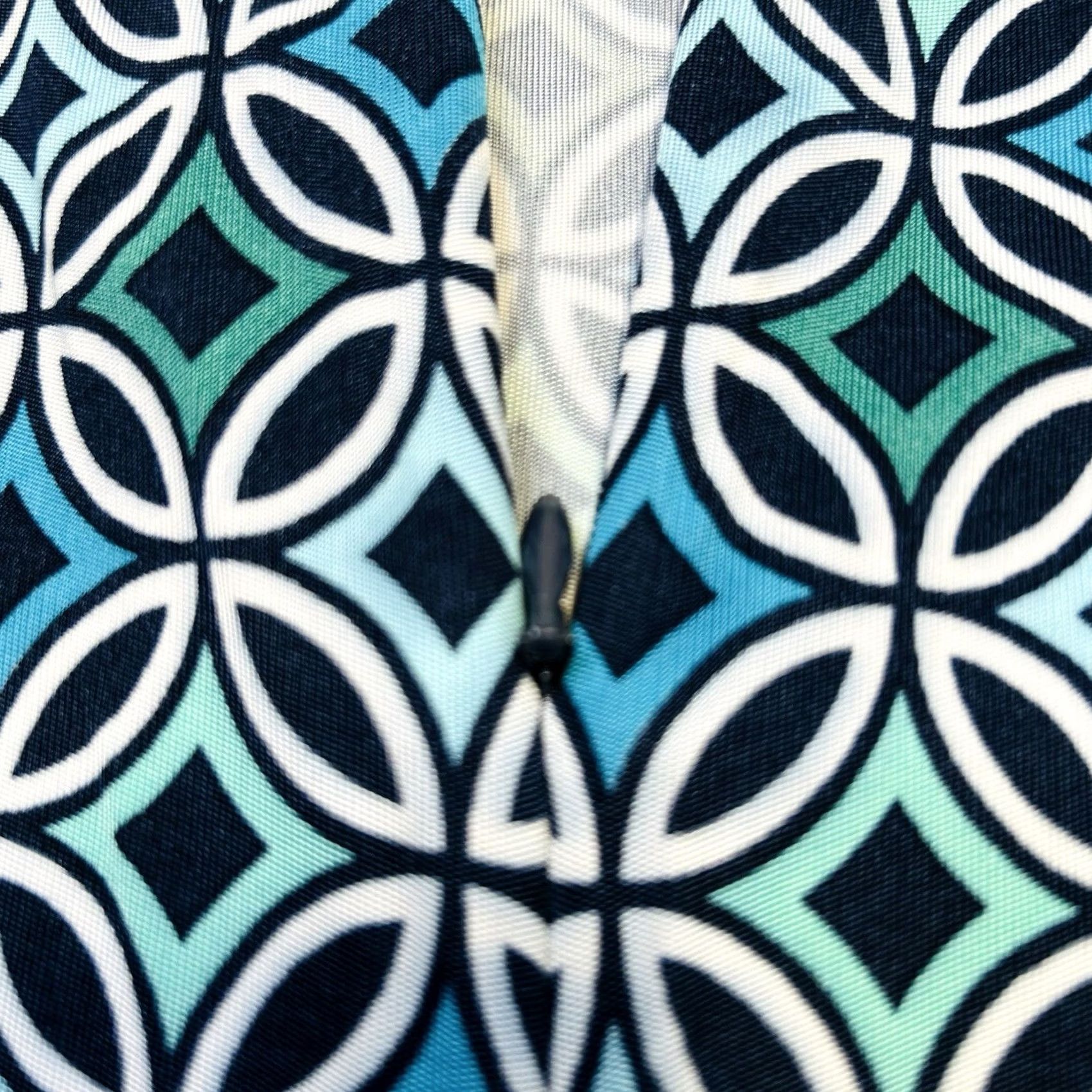 Loft LOFT Geometric Blue Sheath Dress Womens Size 2 Beaded Neckline 3/4 Sleeve Short Dress Lightweight Rayon Vintage No Size XS / US 0-2 / IT 36-38 - 6 Thumbnail