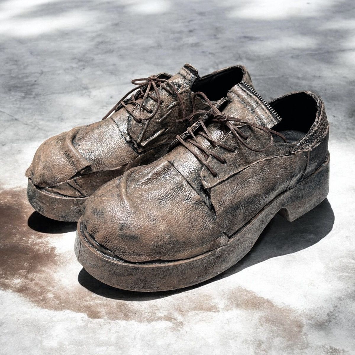 Other Custom Post Apocalyptic Leather Derby Boots Size 41 8.5 Size US 8.5 / EU 41-42 - 3 Thumbnail