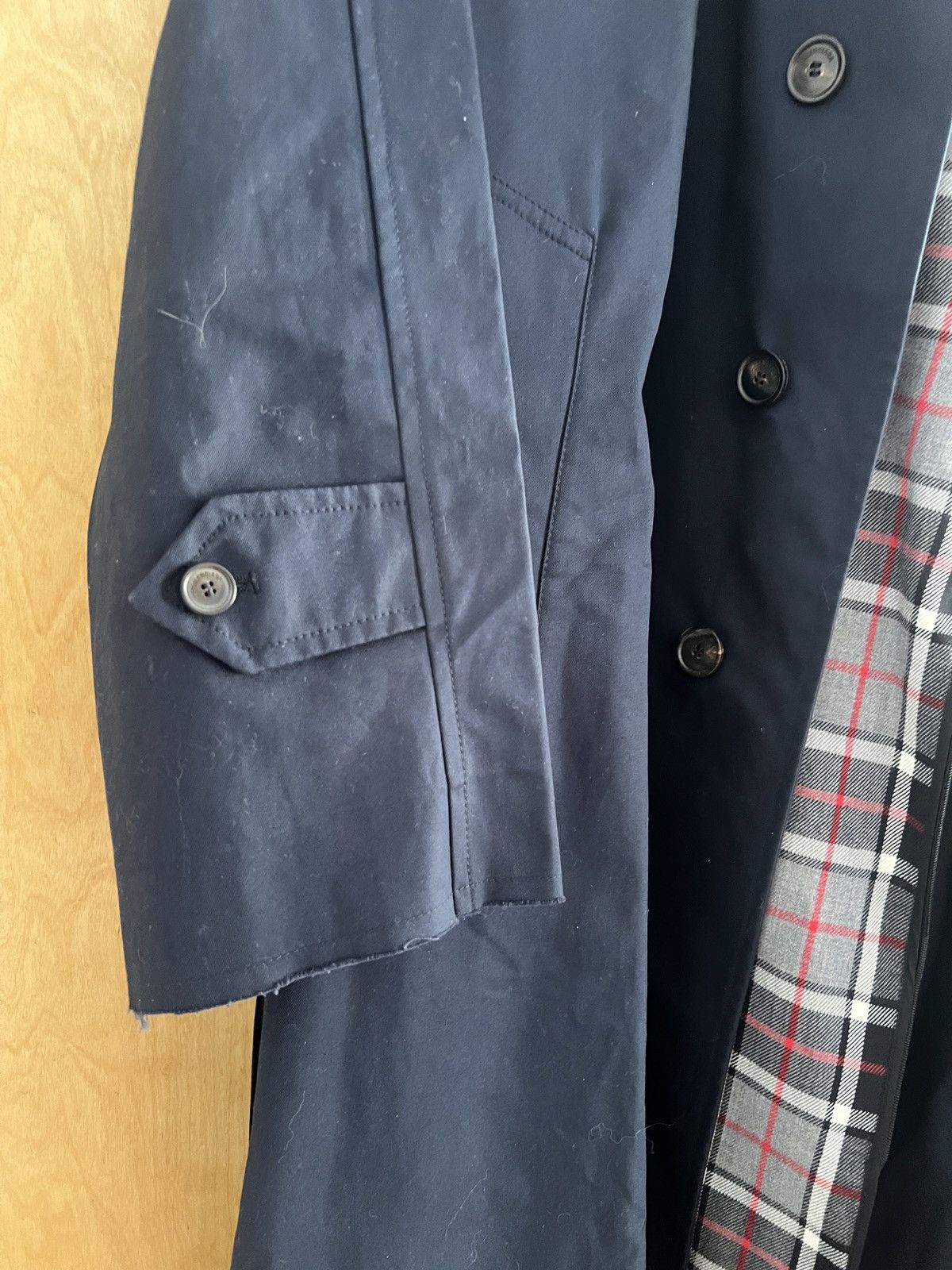 Balenciaga Balenciaga Trench Coat Cotton Twill Dark Navy Size XS / US 0-2 / IT 36-38 - 3 Thumbnail