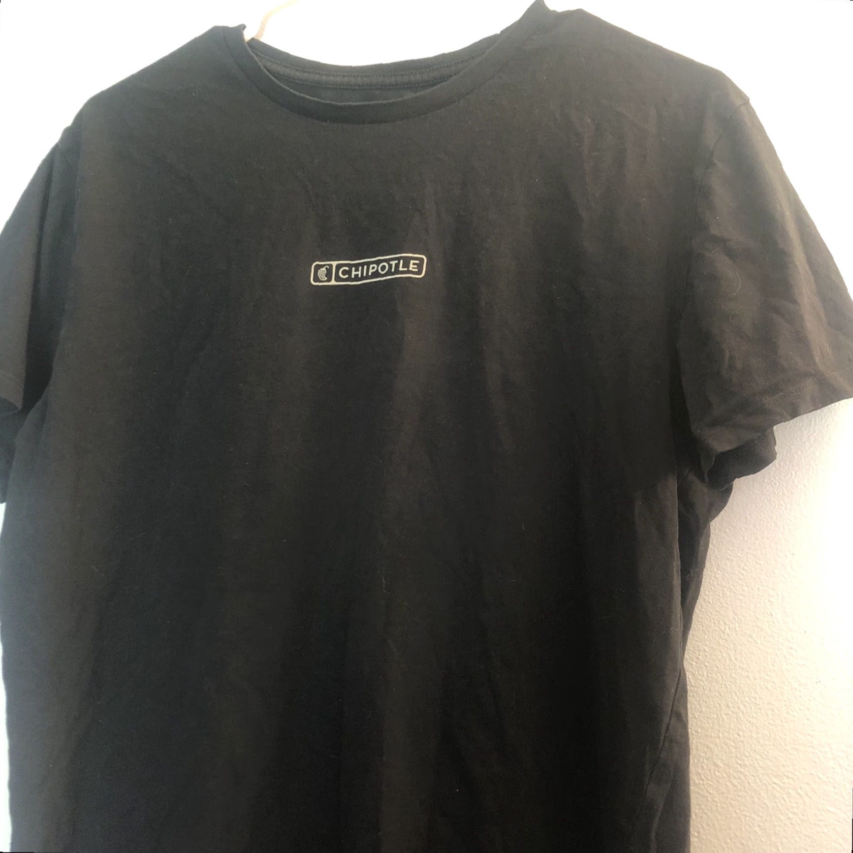 Logo 7 Loomstate Chipotle Shirt Mens Unisex Sz M Black Logo Crew Neck Short Sleeve T-Shirt Cotton Knit Regular All Seasons Classic Food Size US M / EU 48-50 / 2 - 2 Thumbnail