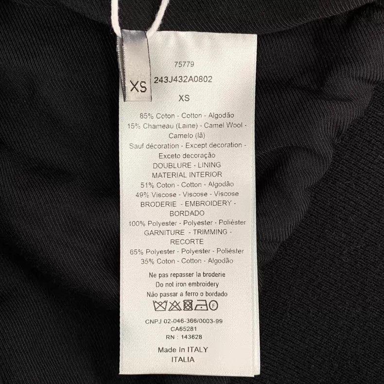 Dior Dior Black logo embroidered cotton lapel zipper long-sleev Size US XS / EU 42 / 0 - 6 Thumbnail