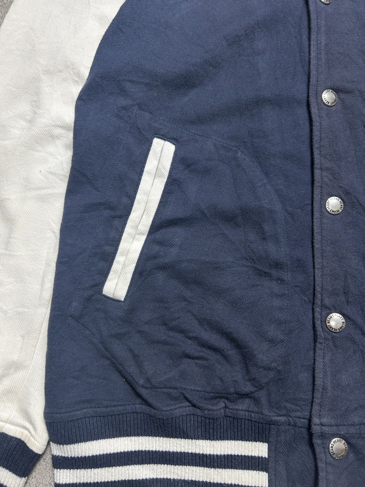 Beams Japan 2000s Beams Varsity Jacket Navy Size US M / EU 48-50 / 2 - 3 Thumbnail