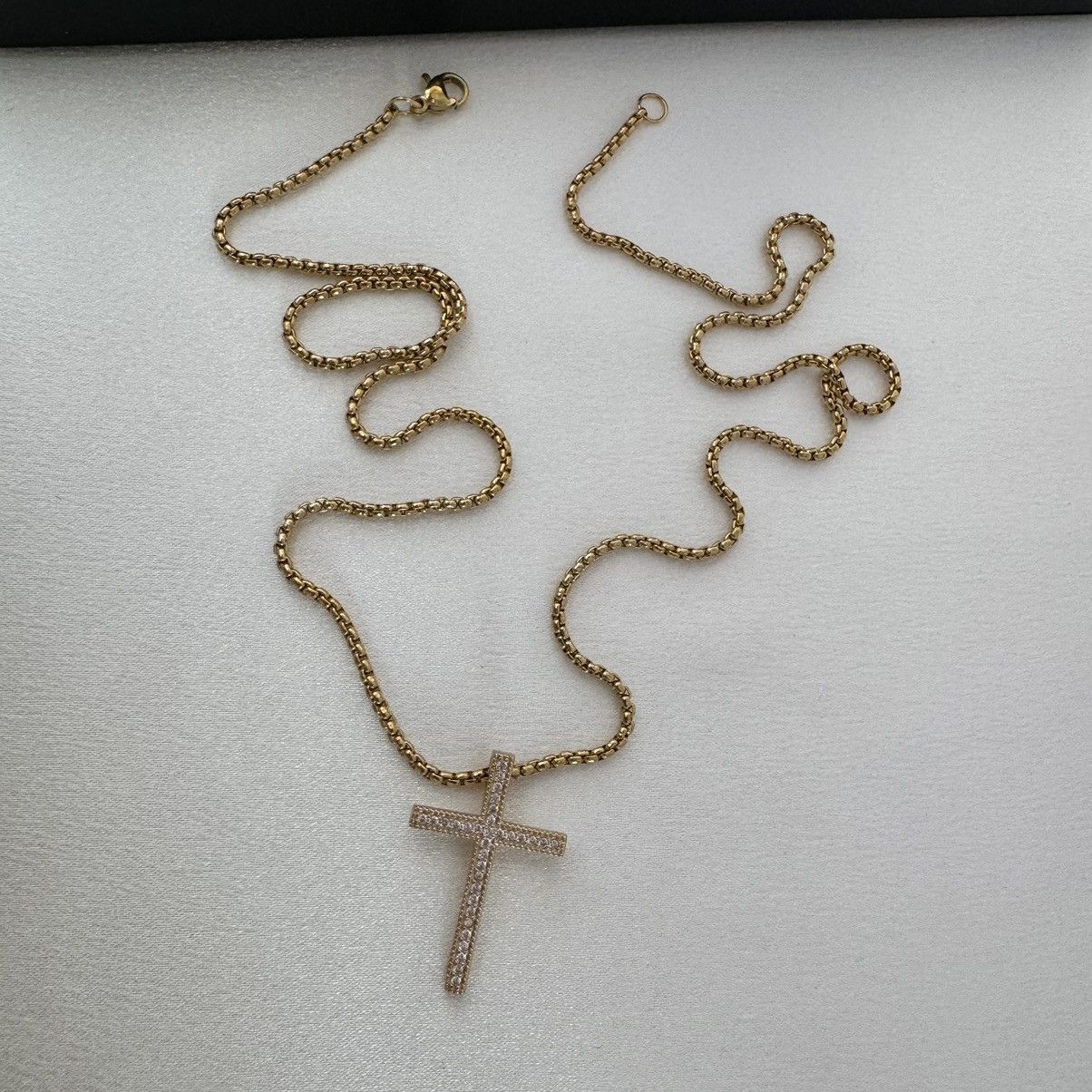 Other CZ Cross Pendant Necklace for Men Women,Hip Hop Unisex Style Size ONE SIZE - 5 Thumbnail