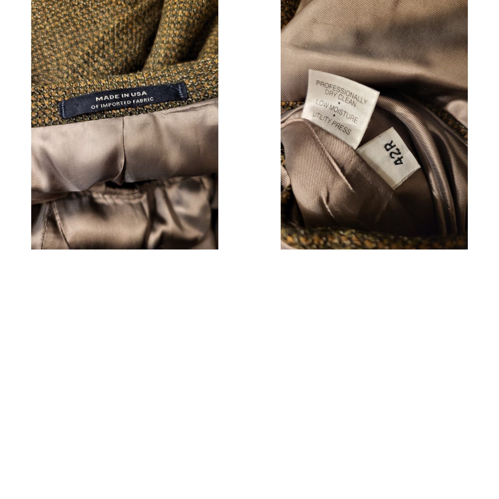 Hart Schaffner Marx Hart Schaffner Marx GUSSET Tweed Blazer Coat Jacket 42R Men Wool Check Single-Breasted 2-Button Notch Lapel Regular Size 42R - 9 Thumbnail