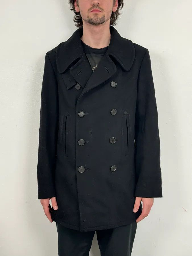 Dolce & Gabbana AW1996 Dolce & Gabbana Black Classy Wool Buttoned Officer Peacoat Jacket Size US M / EU 48-50 / 2 - 1 Thumbnail