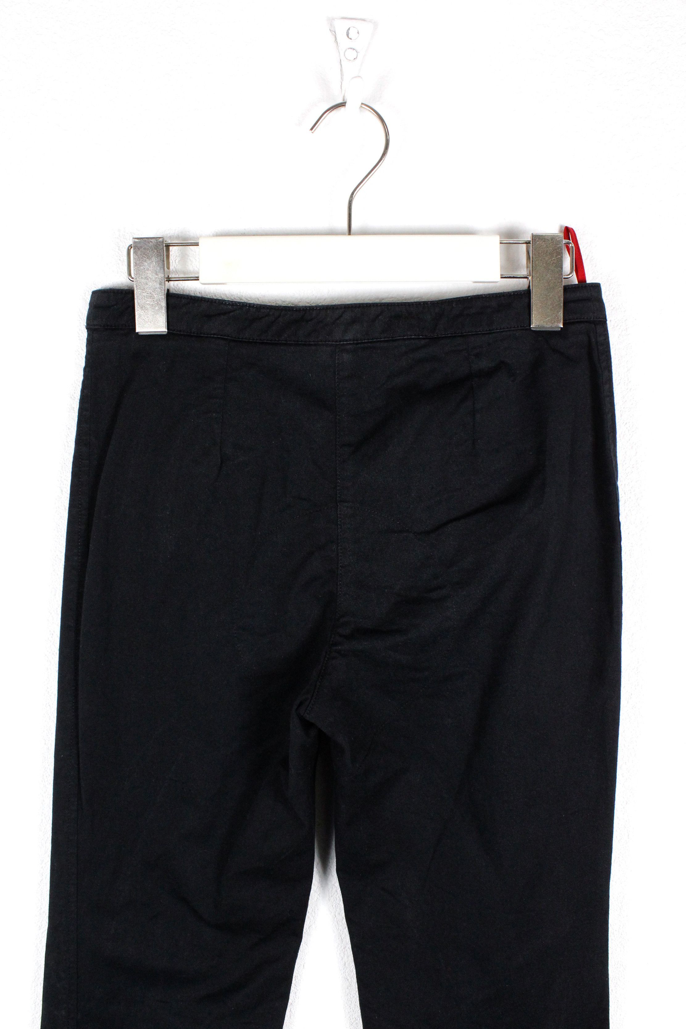 Prada Womens Prada Y2K Red Rubber Logo Moto Track Cotton Pants Size 25" / US 0 / IT 36 - 8 Thumbnail