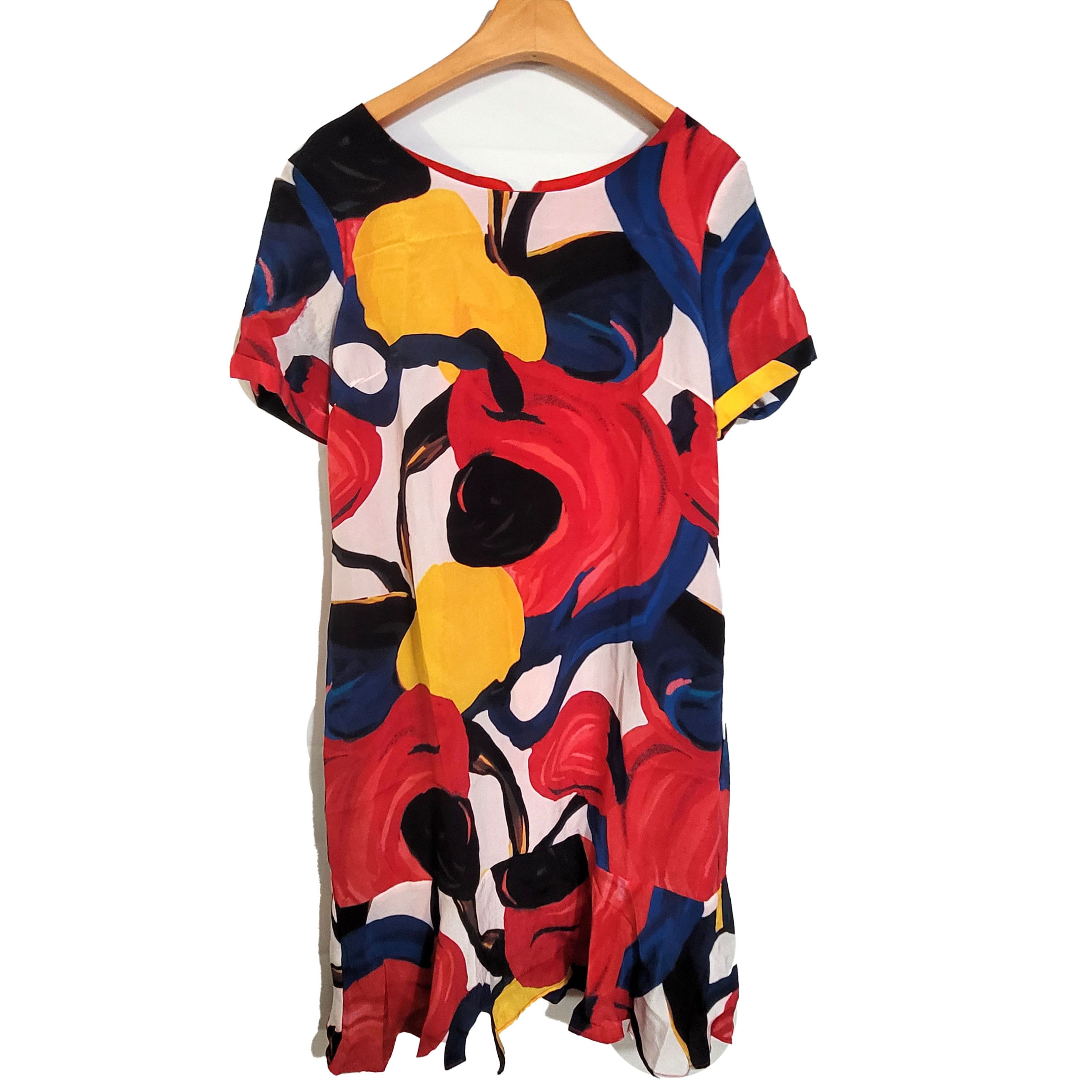 Other Women's 100% Silk Size S Short Sleeve Satin Dress SBK152 Size S / US 4 / IT 40 - 3 Thumbnail