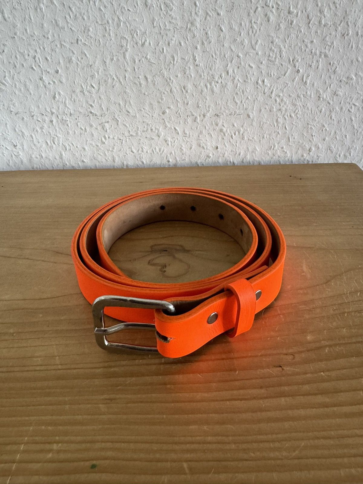 Dsquared2 Orange Leather Belt Size 32 - 2 Thumbnail