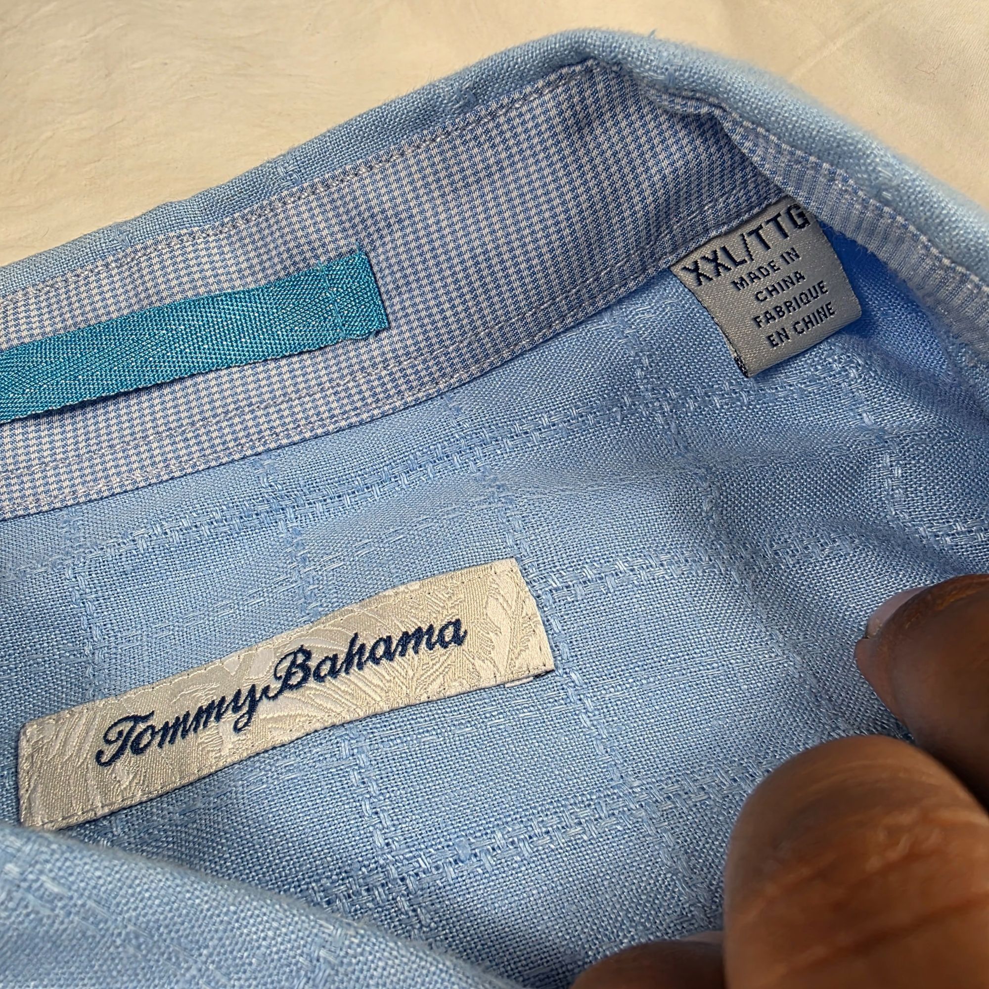 Tommy Bahama Tommy Bahama Mens 2XL Blue Button Up Short Sleeve Shirt Ligh Size US XXL / EU 58 / 5 - 4 Thumbnail