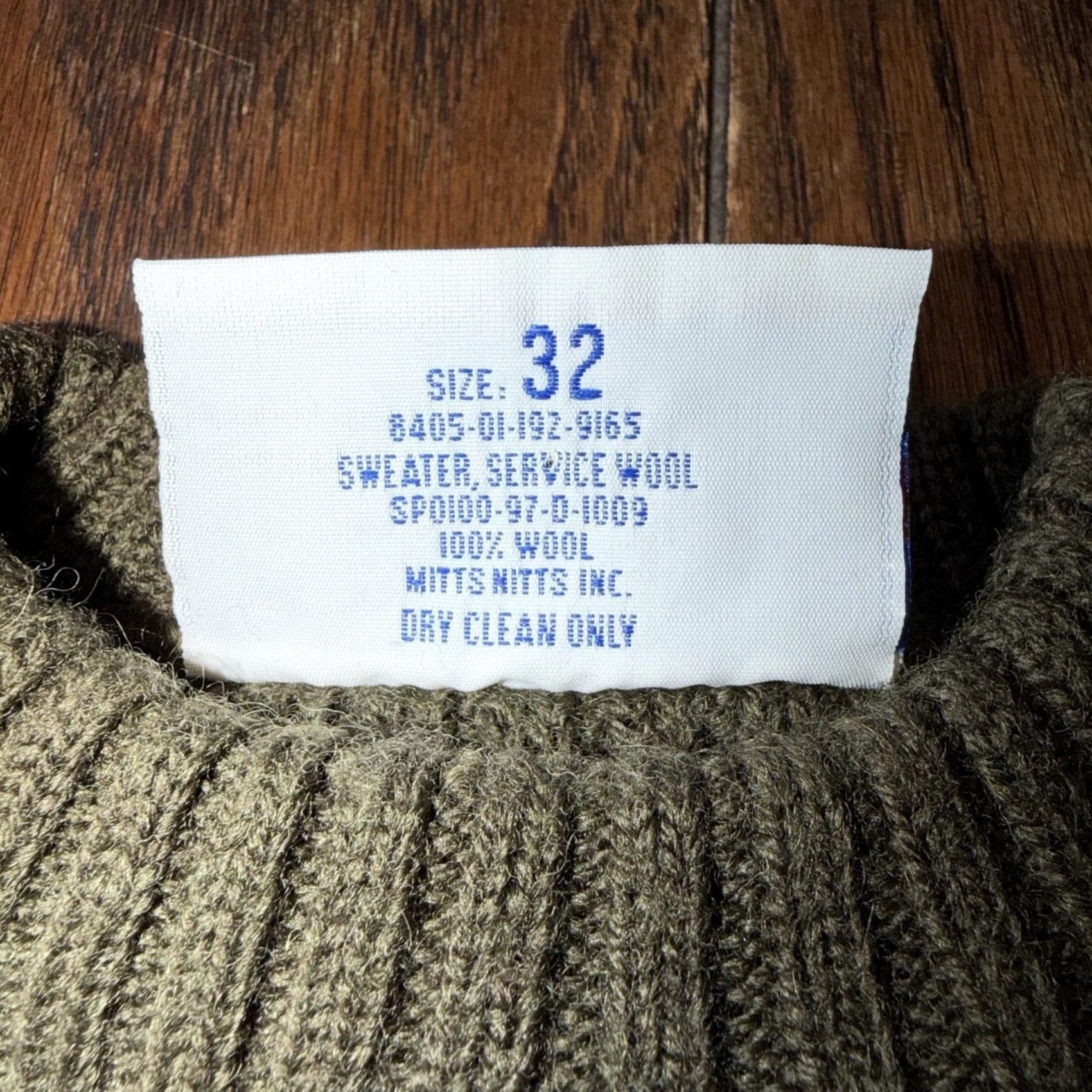 Commando VINTAGE DSCP Valor Collection Commando Sweater Mens 32 XXS Green Wool Military Casual Knit Crew Neck Long Sleeve Ribbed Regular Shirt? Size US XS / EU 42 / 0 - 4 Thumbnail