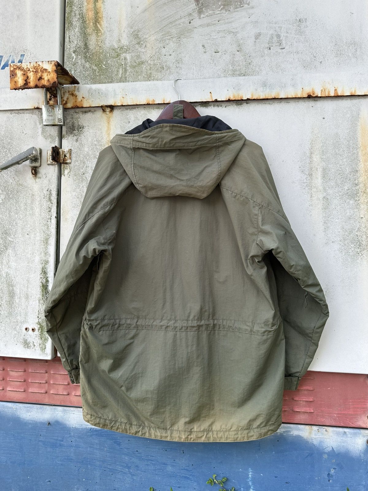 Vintage 👹Vintage Faded Van Sport Hooded Utility Jacket Size US L / EU 52-54 / 3 - 7 Thumbnail