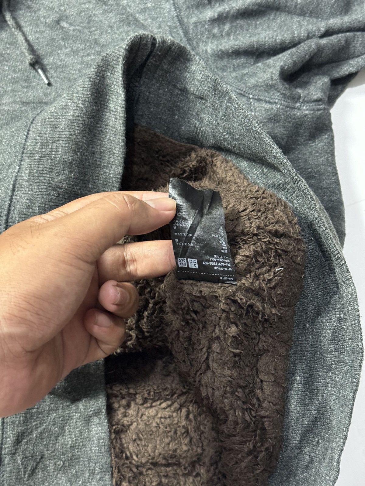 Uniqlo Fur Hoodie Sherpa Uniqlo Japanese Style Size US L / EU 52-54 / 3 - 9 Thumbnail