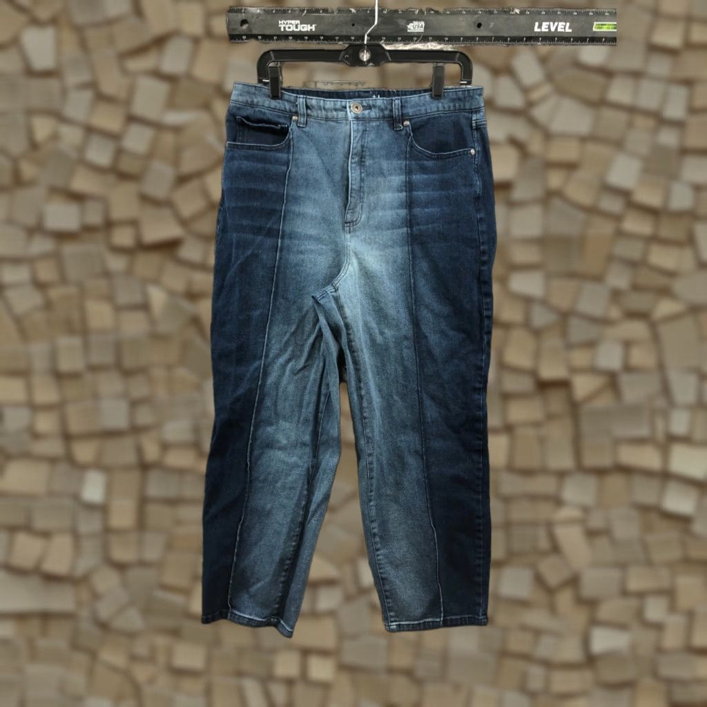 Vintage Style&co. Ankle Jeans Jeans Dark Wash Blue Denim Size 12 Womens High Rise 26in Inseam Regular 32in Waist Blue Size 34" / US 12 / IT 48 - 1 Thumbnail
