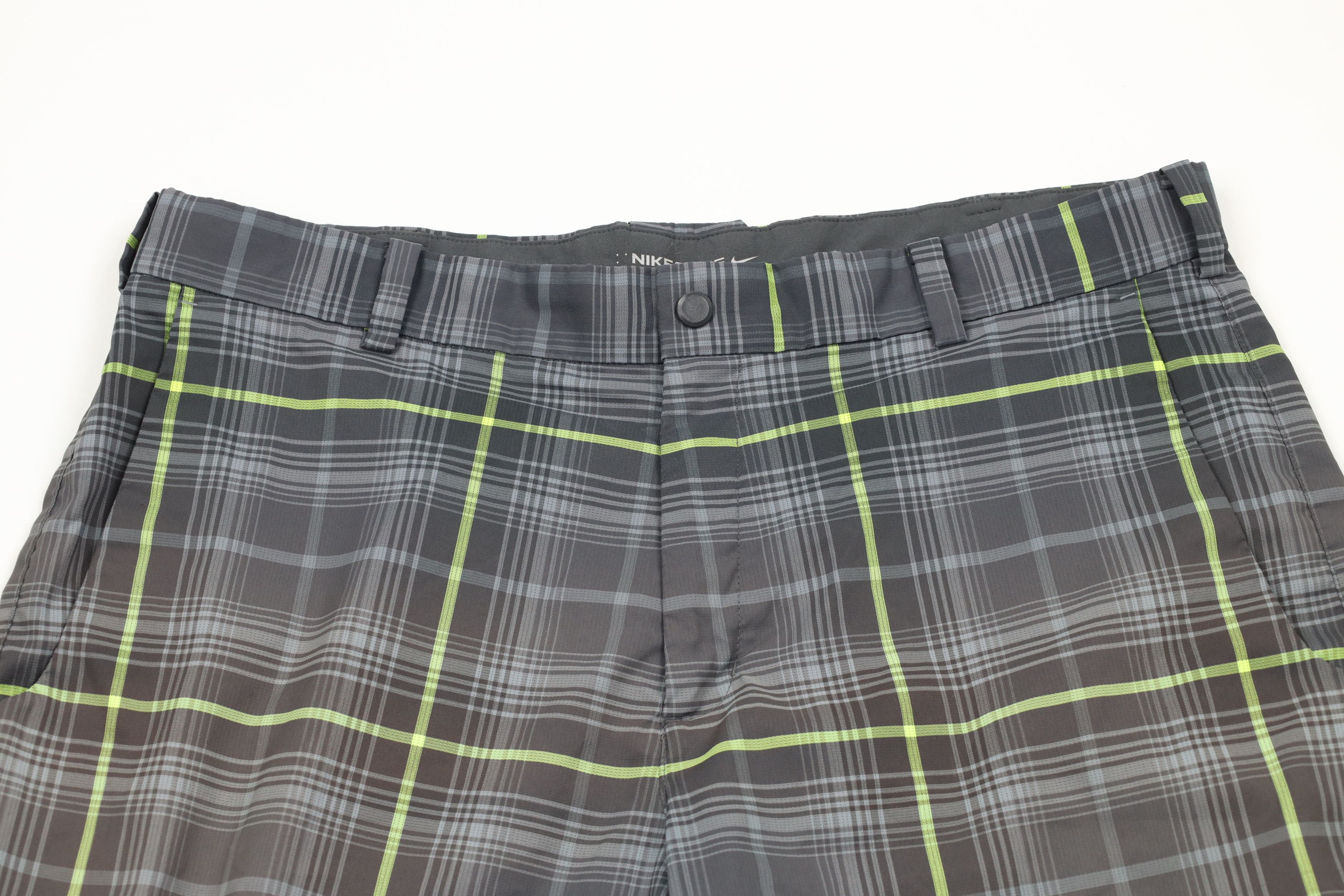 Nike × Vintage Nike Golf Dri-Fit Golfing Golf Chino Shorts Plaid Polyester Size US 34 / EU 50 - 2 Thumbnail