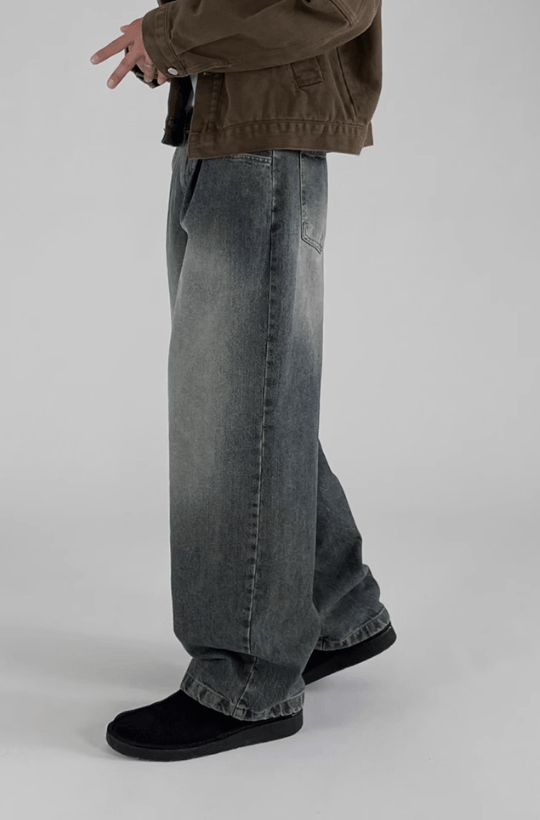 Japanese Brand × Jean Vintage blue washed distressed loose gradient jeans Size US 32 / EU 48 - 5 Thumbnail