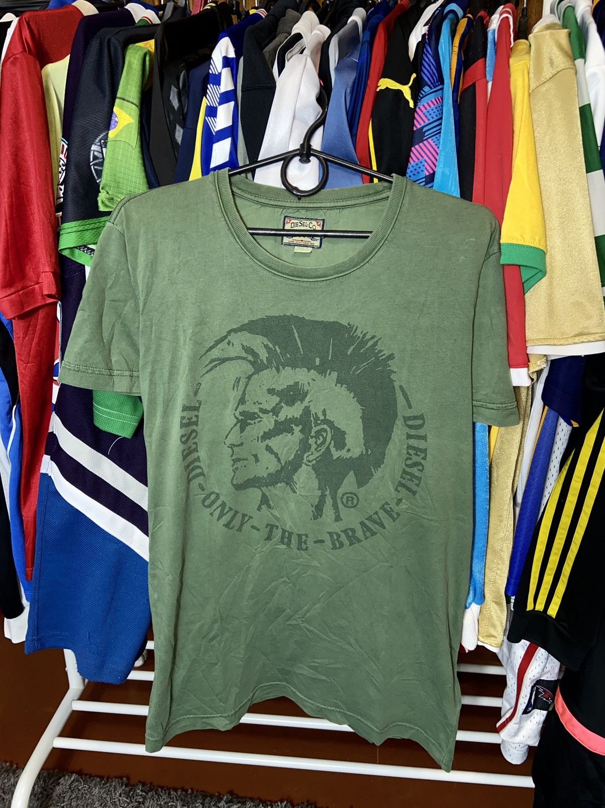 Designer × Diesel × Vintage DIESEL VINTAGE Y2K STYLE PUNK ROCK GREEN T-SHIRT Size US S / EU 44-46 / 1 - 1 Thumbnail