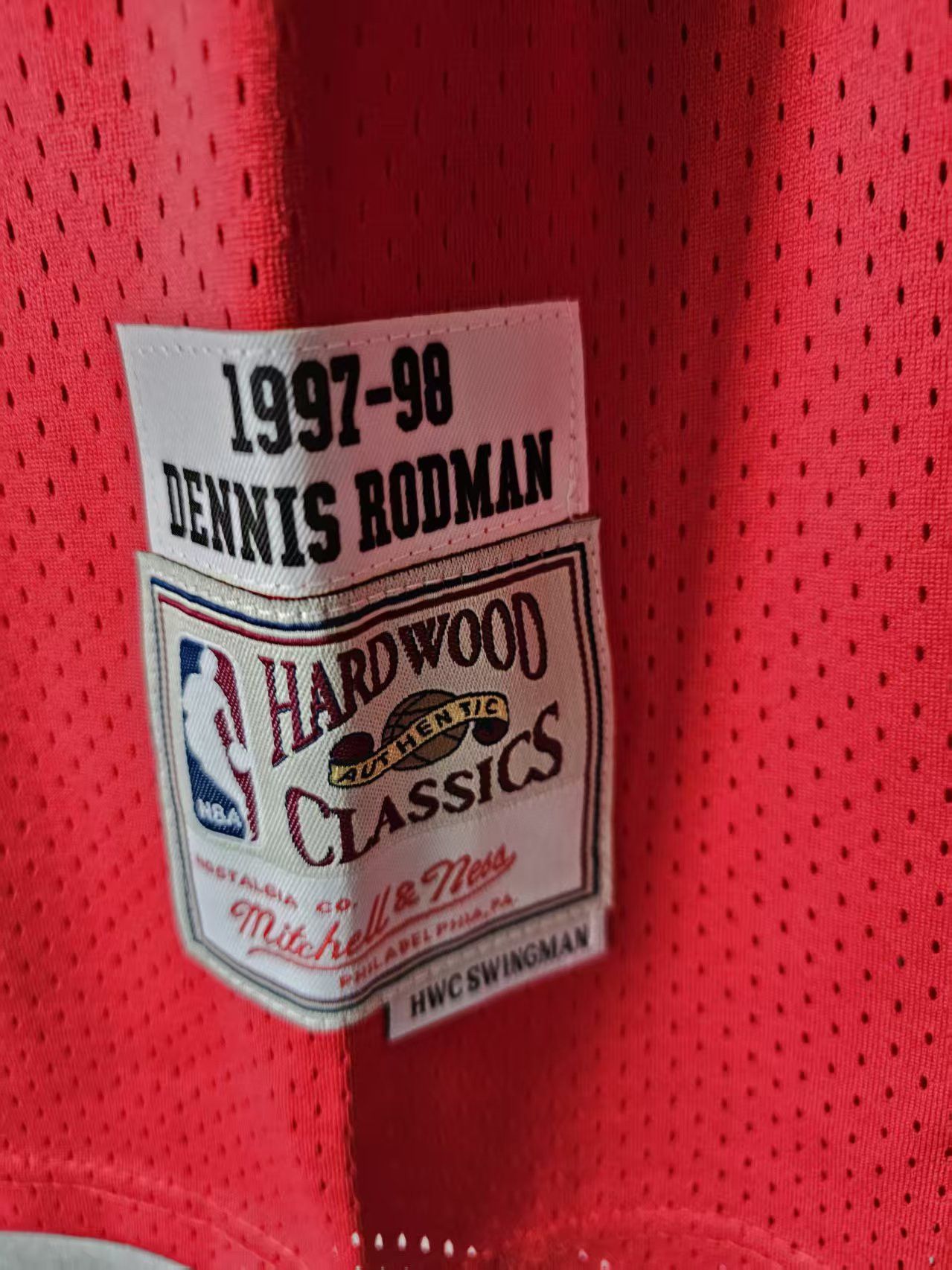 NBA Bulls #91 Dennis Rodman Jersey Red Size US XL / EU 56 / 4 - 4 Thumbnail