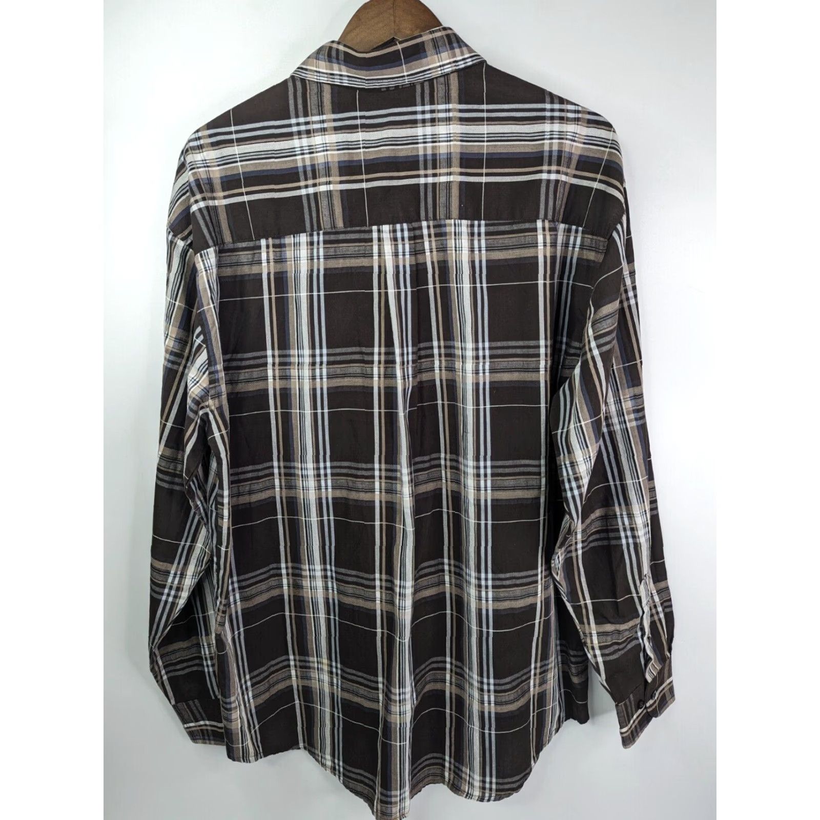 Vintage Gioberti Shirt Button-Up Long Sleeve Men XL Brown Plaid Casual Workwear Size US XL / EU 56 / 4 - 4 Thumbnail