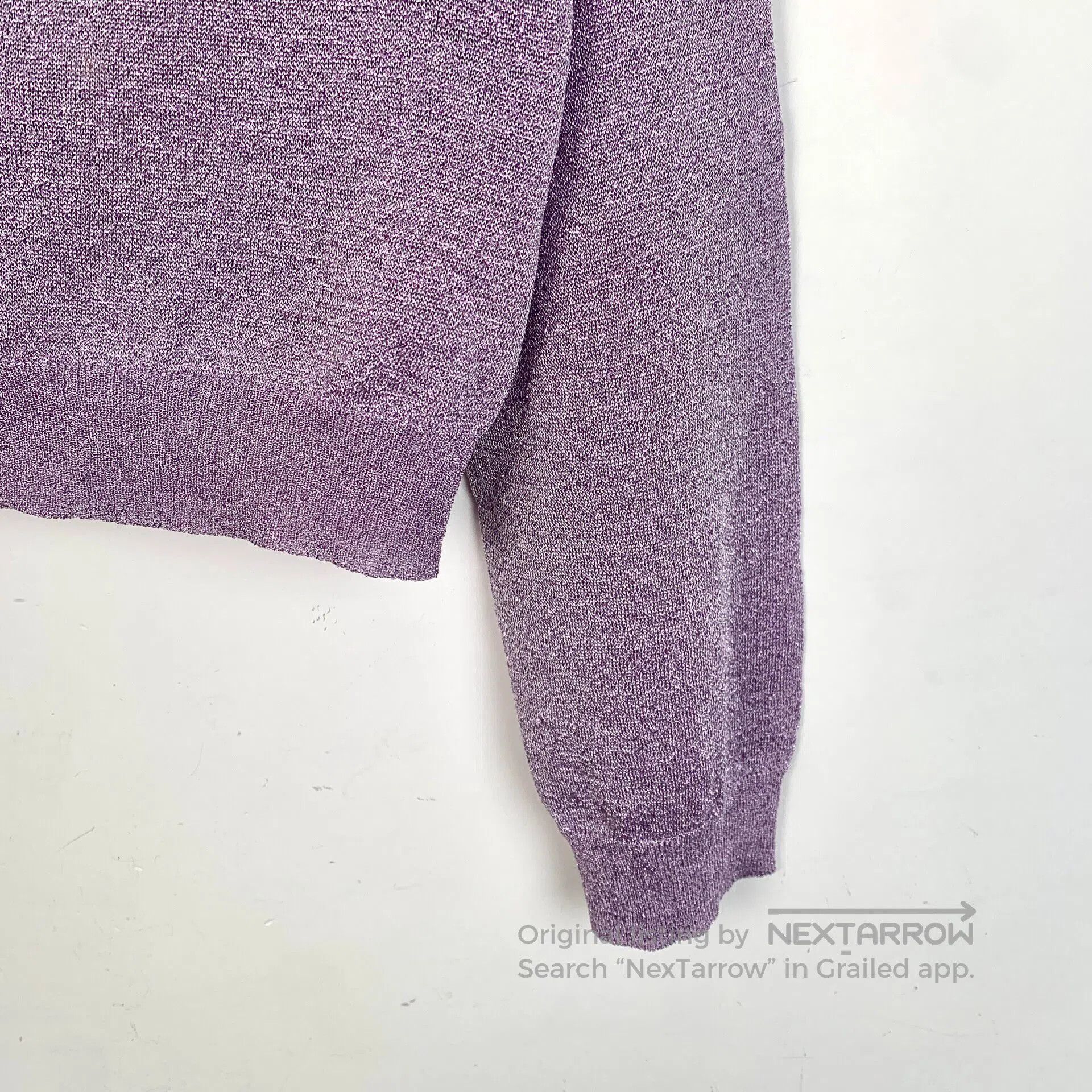 Prada Prada Purple Logo Letter Embroidered Short Knit Cardigan J Size XS / US 0-2 / IT 36-38 - 4 Thumbnail