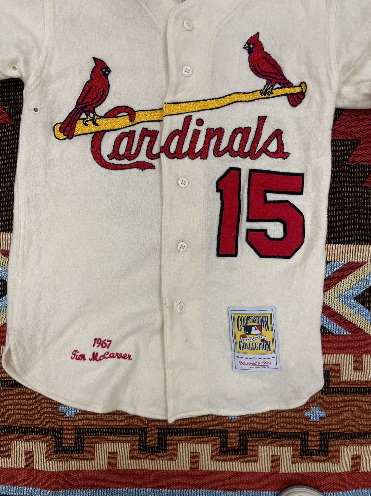 Cooperstown Collection × Mitchell & Ness × Vintage Vintage Jim McCarver Cardinals Wool Jersey Size US S / EU 44-46 / 1 - 2 Thumbnail