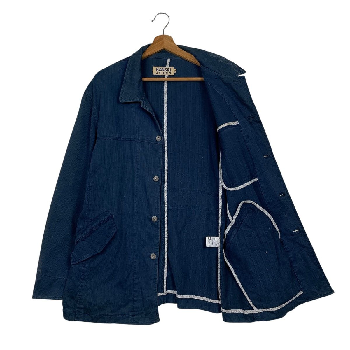 Kansai Yamamoto Kansai Yamamoto Blue Cotton Jacket Size US M / EU 48-50 / 2 - 9 Thumbnail