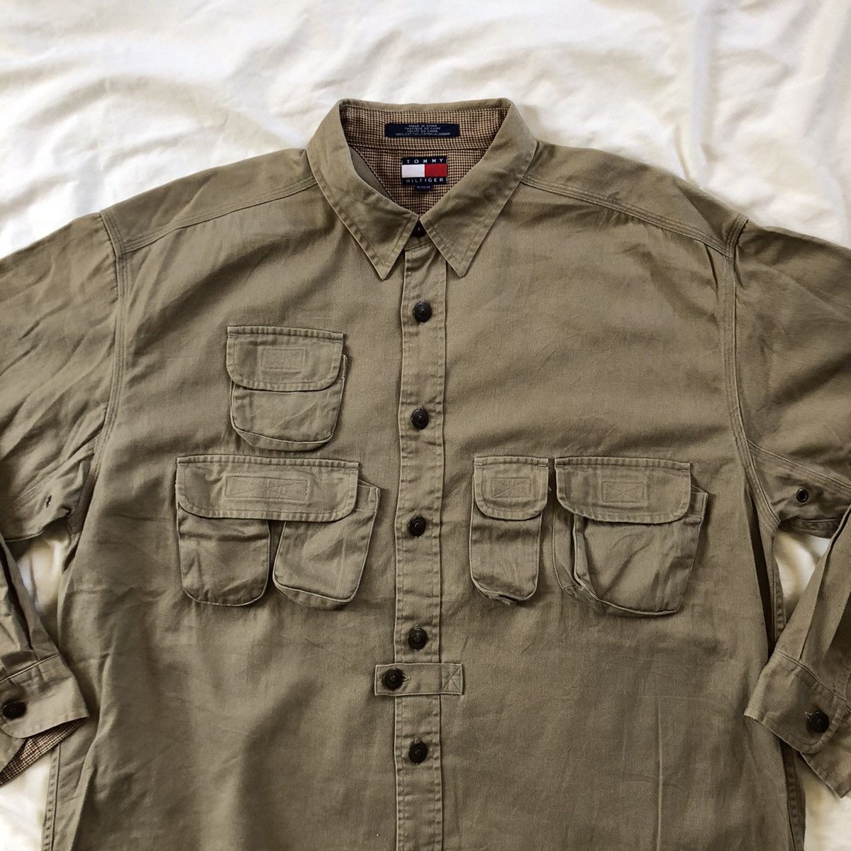 Tommy Hilfiger TOMMY HILFIGER Tactical Multipocket Button Shirt Size US XL / EU 56 / 4 - 3 Thumbnail