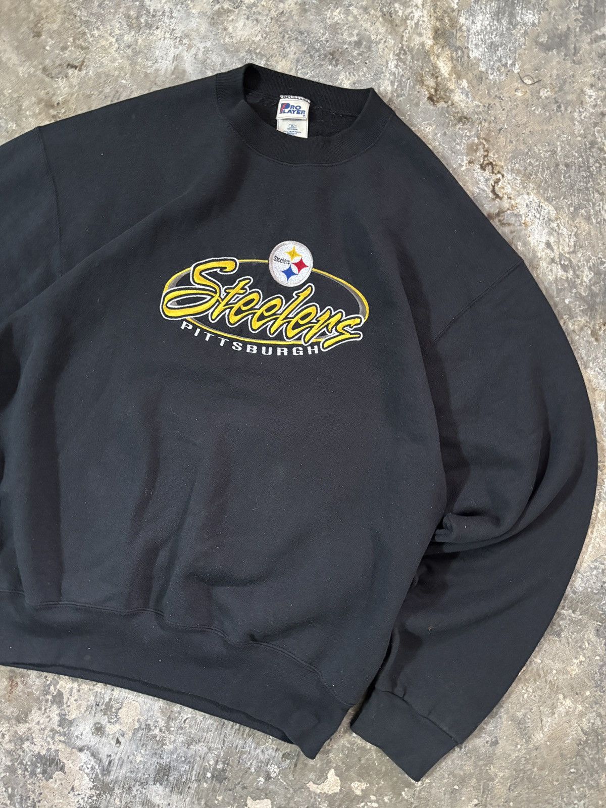 Pro Player Steelers Pittsburgh vintage black boxy crewneck Size US XL / EU 56 / 4 - 3 Thumbnail