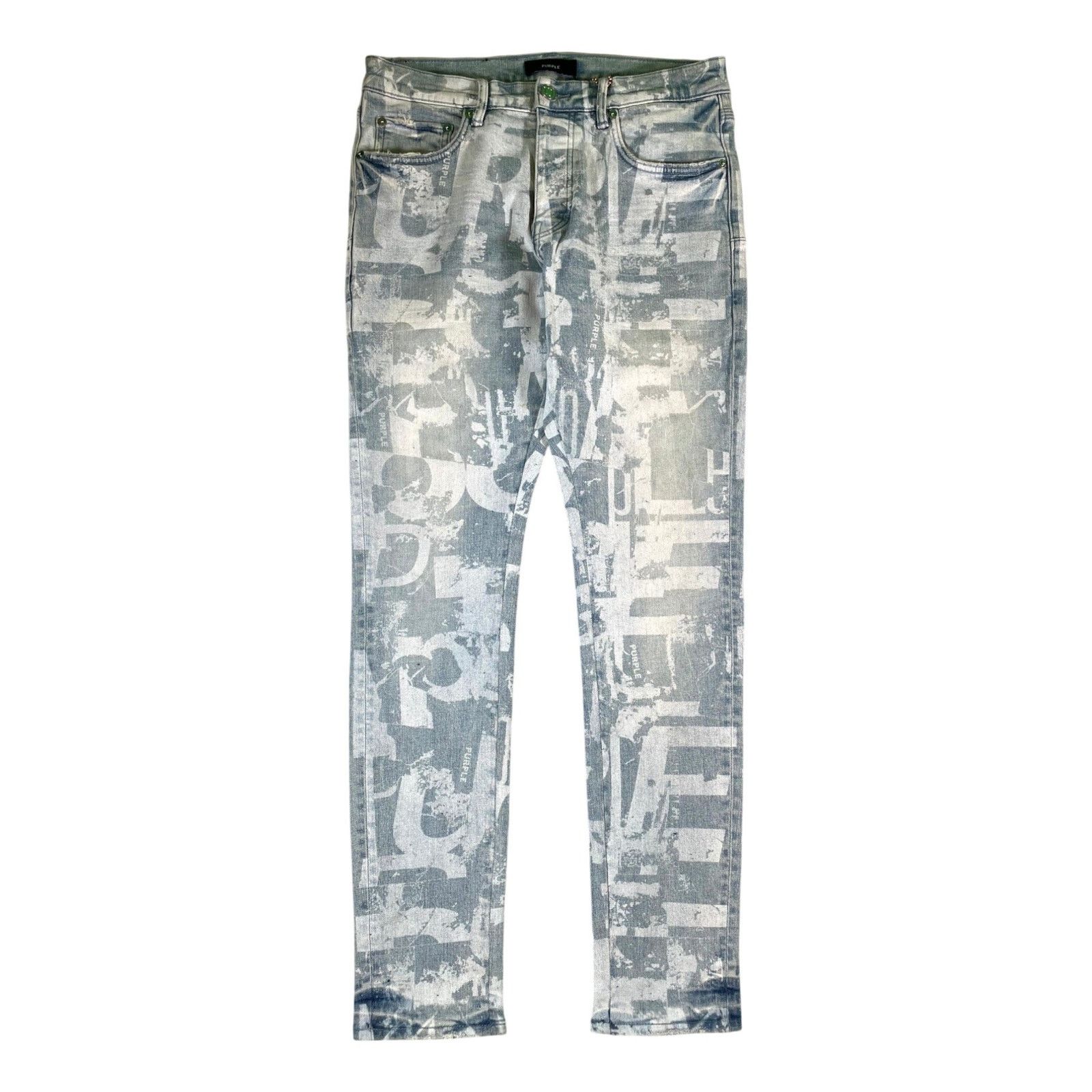 Purple Brand Purple Brand Stencil Light Wash & White Jeans Size US 30 / EU 46 - 1 Thumbnail