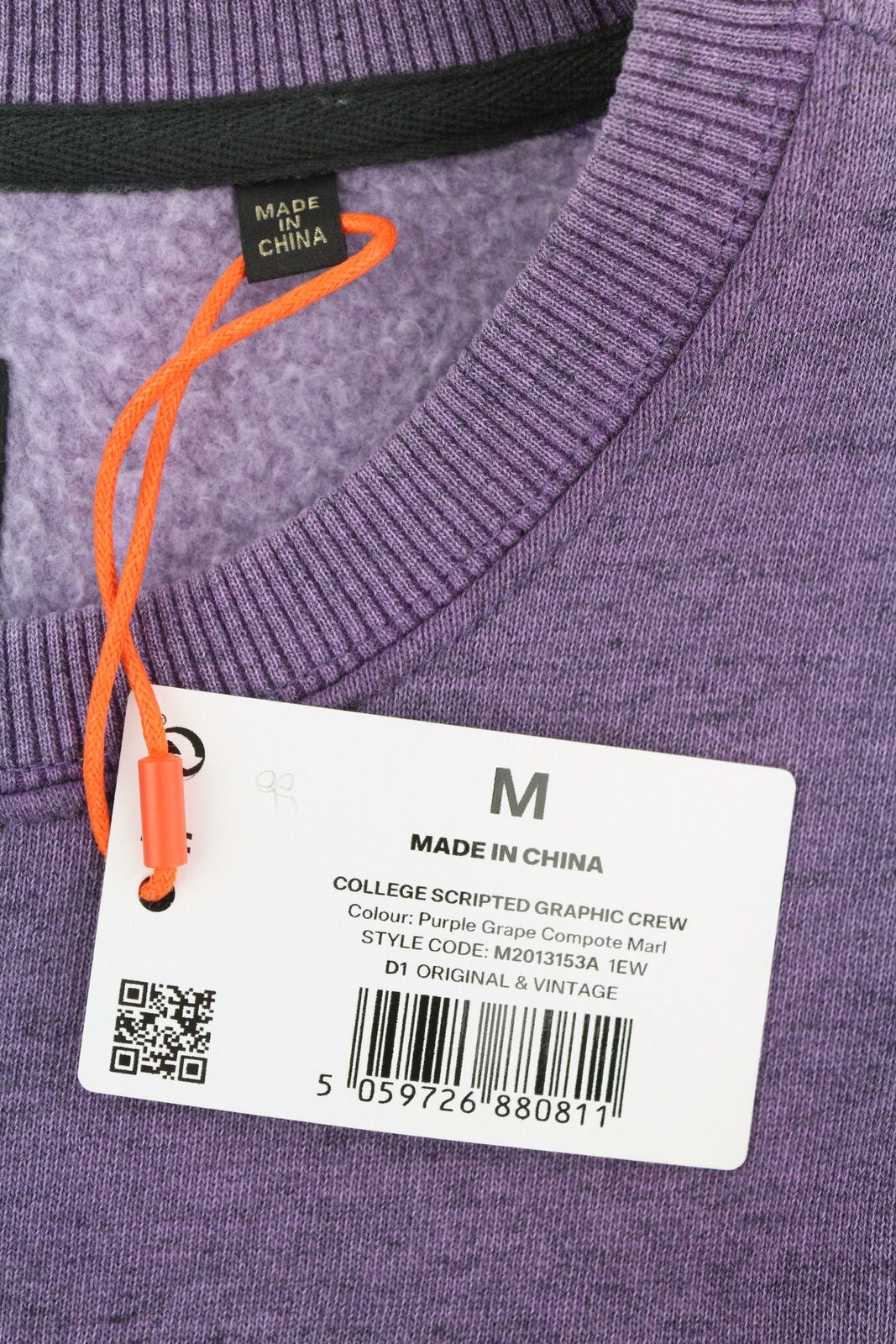 Superdry COLLEGE SCRIPTED M Purple Melange Pullover 87117 Size US M / EU 48-50 / 2 - 7 Thumbnail