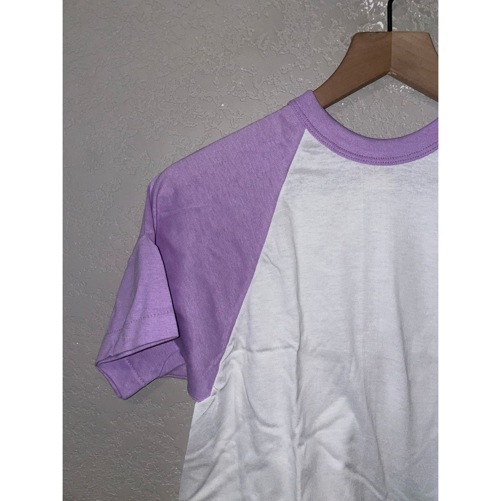 Other Women's Sportswear White Purple Crop Top Blank Shirt Tee M Size M / US 6-8 / IT 42-44 - 2 Thumbnail