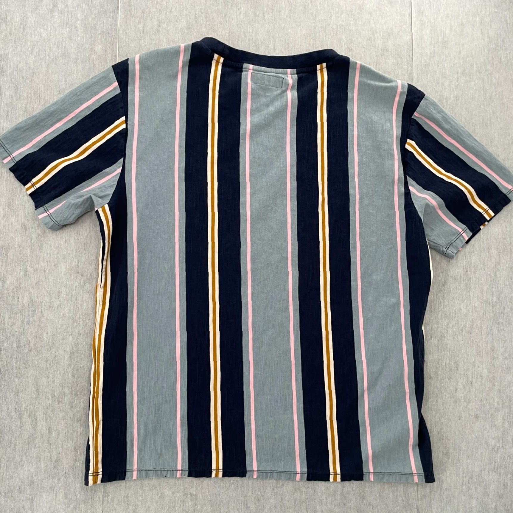 Guess VINTAGE GUESS Shirt Adult Large Blue Striped Crew Neck Hip Hop Y2K Streetwear MENS Size US L / EU 52-54 / 3 - 2 Thumbnail