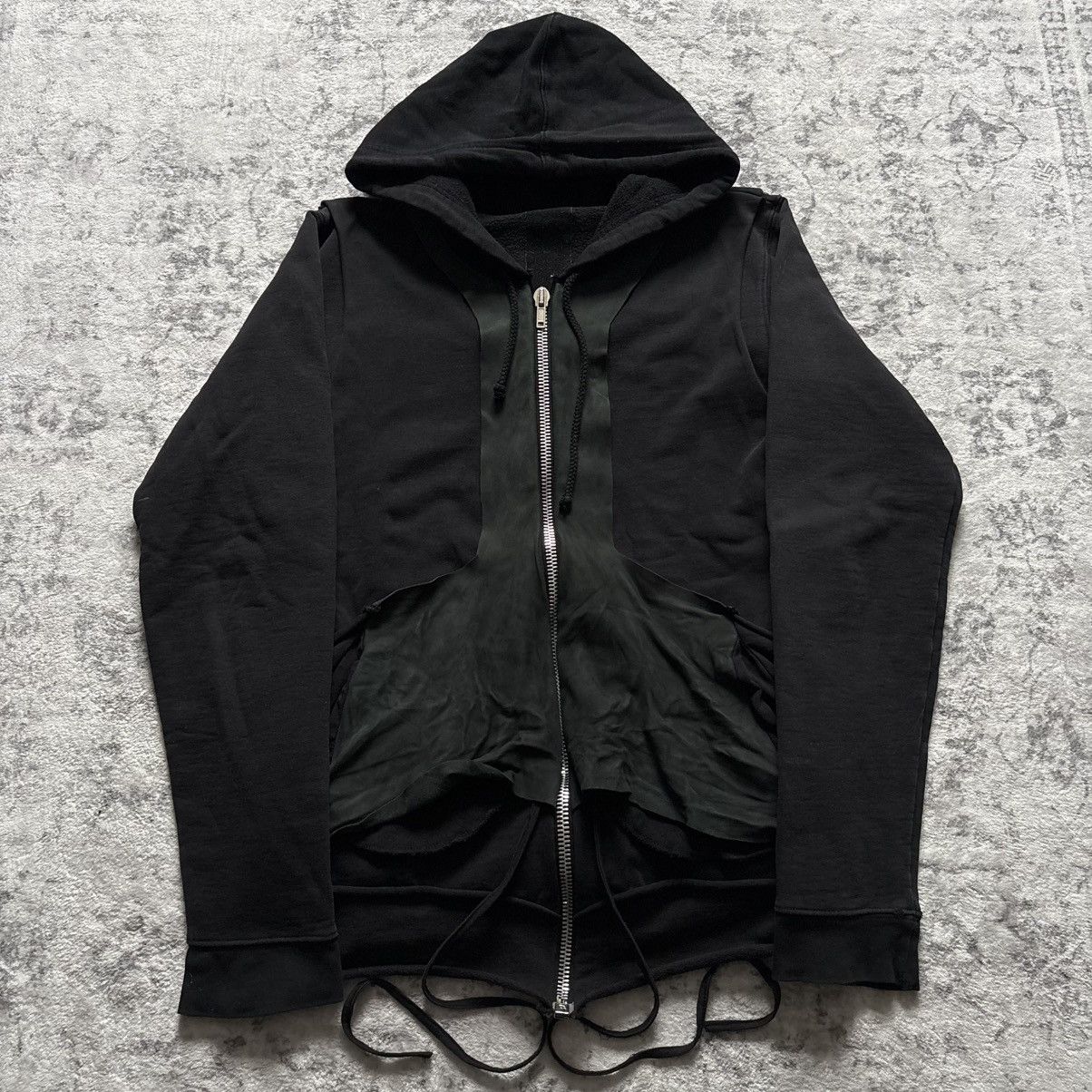 Rick Owens Drkshdw Rick Owens SLAB Layered Leather Hoodie | Size M Size US M / EU 48-50 / 2 - 1 Thumbnail