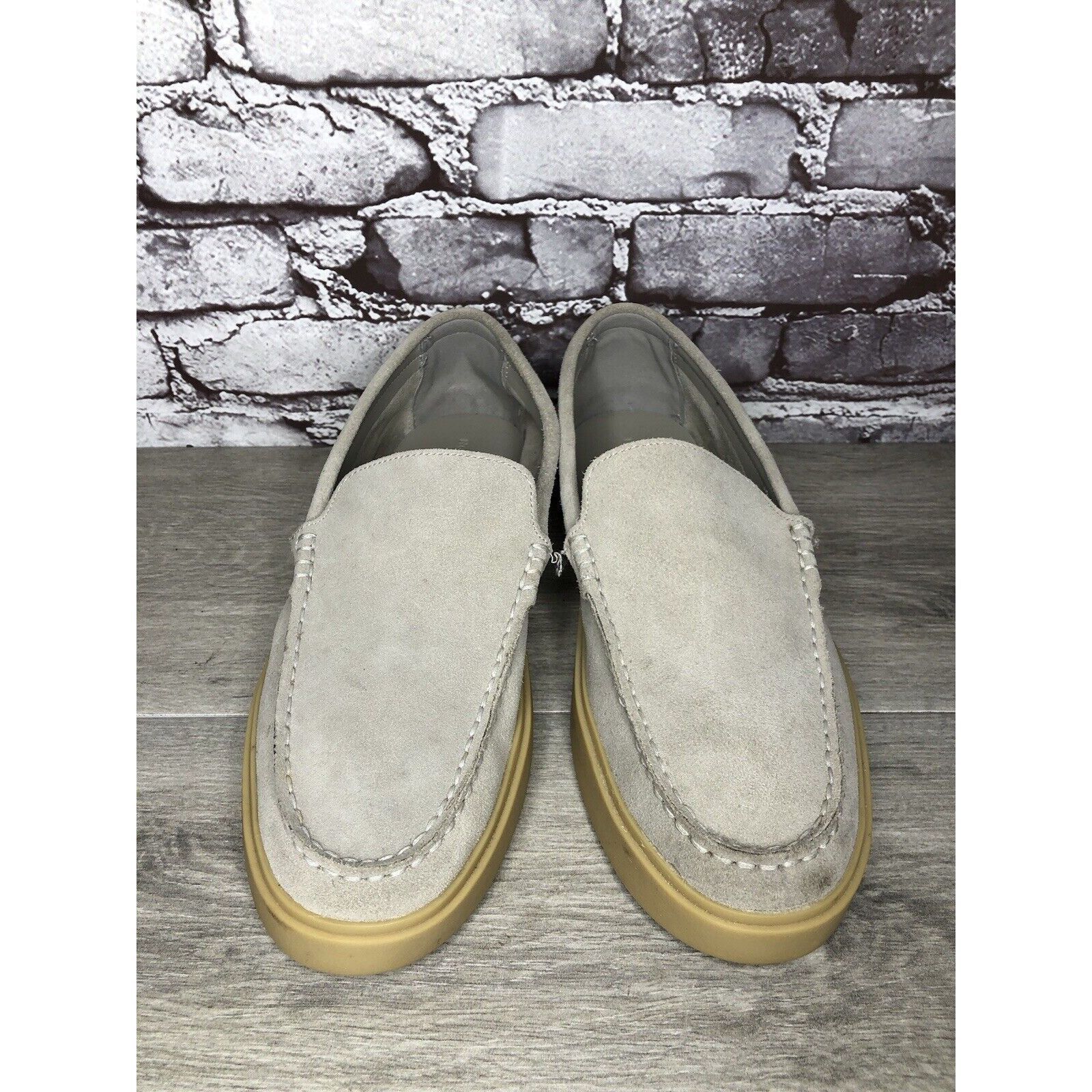 Nordstrom Nordstrom Ortholite NOEZRA-LEA Light Gray Suede Loafers Shoe Size US 11 / EU 44 - 22 Thumbnail