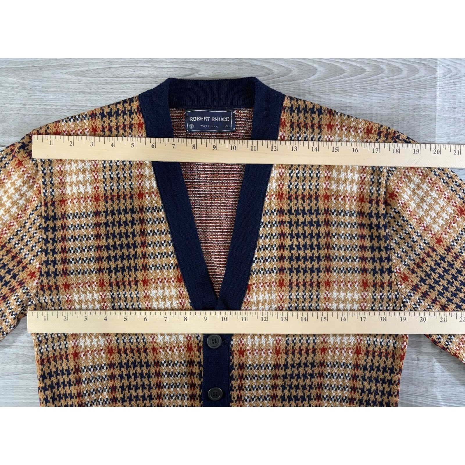 Robert Bruce Robert Bruce wool blend Cardigan Sweater sz L color brown pl Size US L / EU 52-54 / 3 - 5 Thumbnail