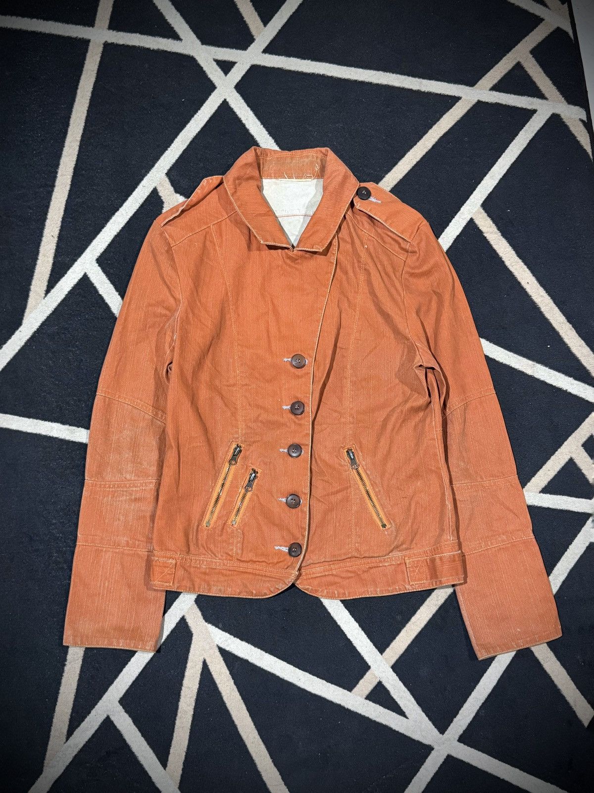 14th Addiction Waxed Archived 1996 Vintage Jacket Blazer Zipper Size US S / EU 44-46 / 1 - 3 Thumbnail