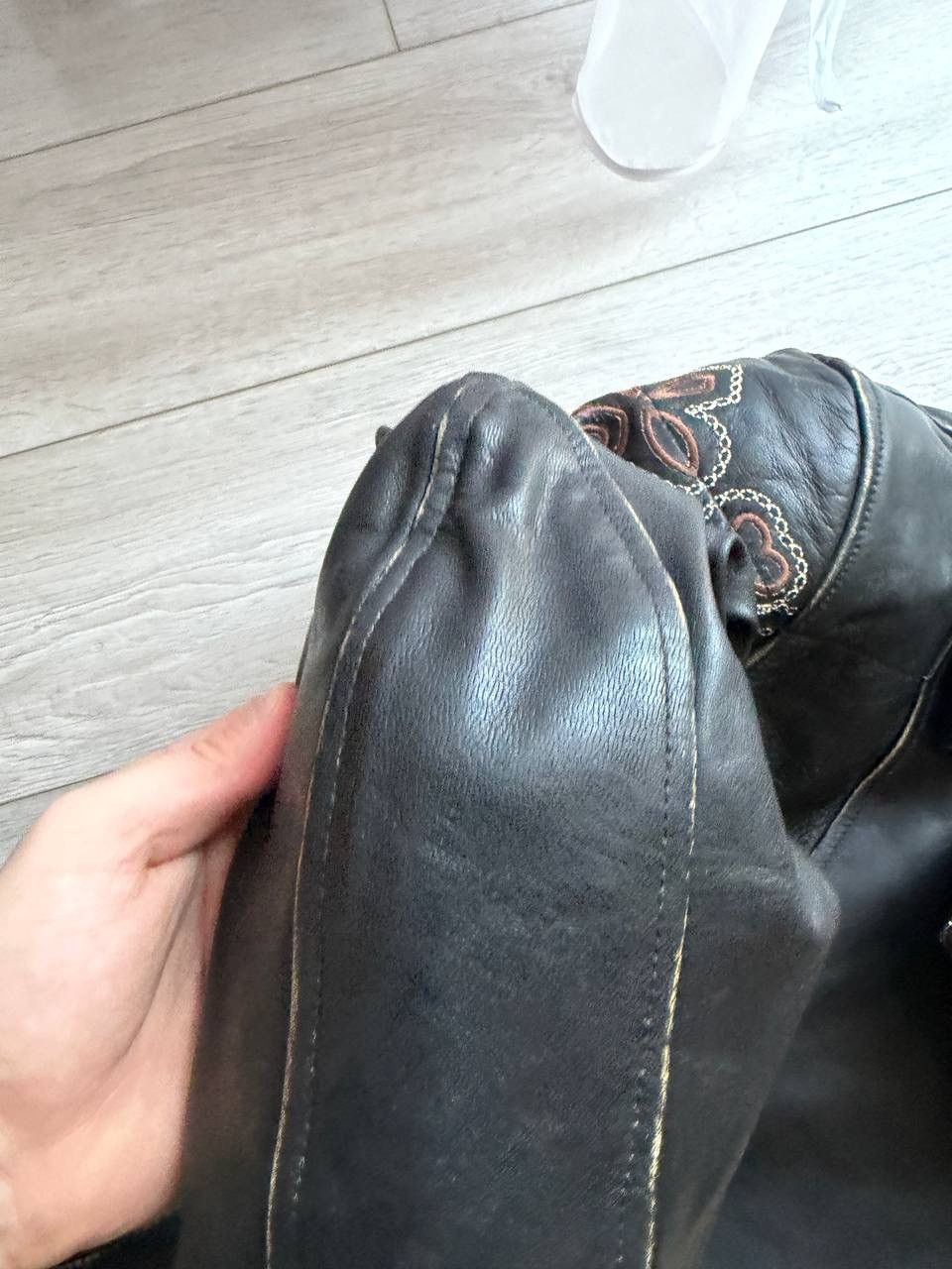 Vintage Halvarssons Vintage Real Leather Moto Biker Jacket 8710AC Size XS / US 0-2 / IT 36-38 - 14 Thumbnail