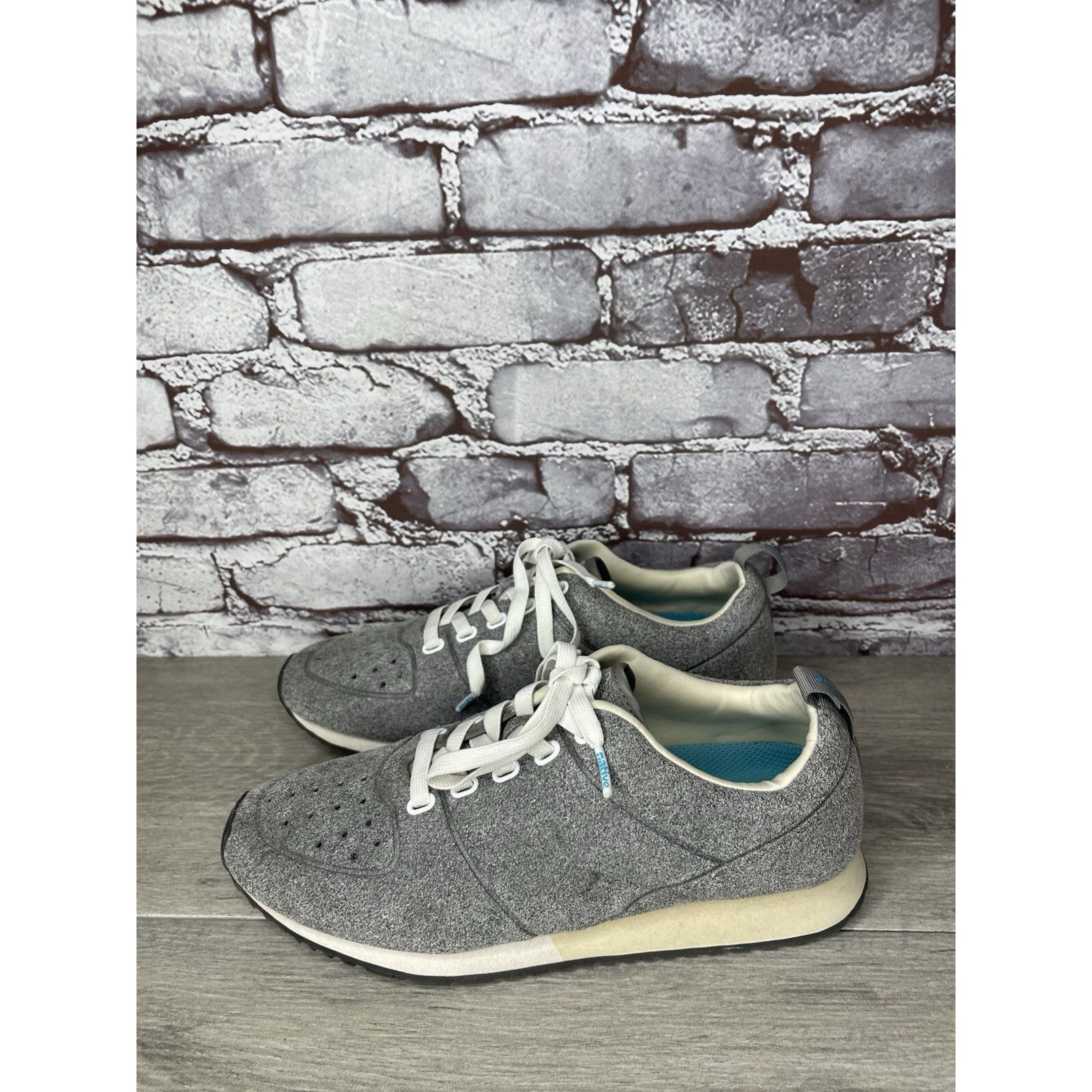 Native Native Monaco Gray Suede White Lace Up Casual Sneakers Shoes Size US 7 / EU 40 - 10 Thumbnail